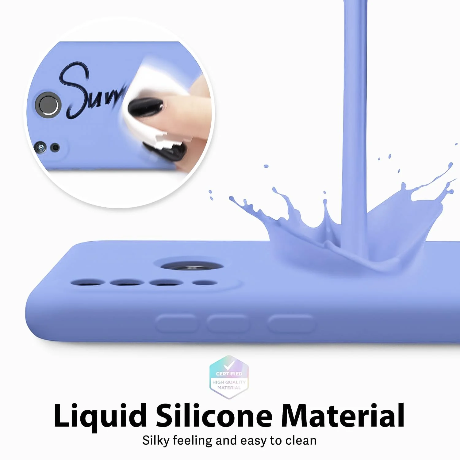 DL3 Mobilak Soft Silicone Protective Case for Huawei P30 Lite / Nova 4E with Microfiber Lining and Shockproof Design - Baby Blue