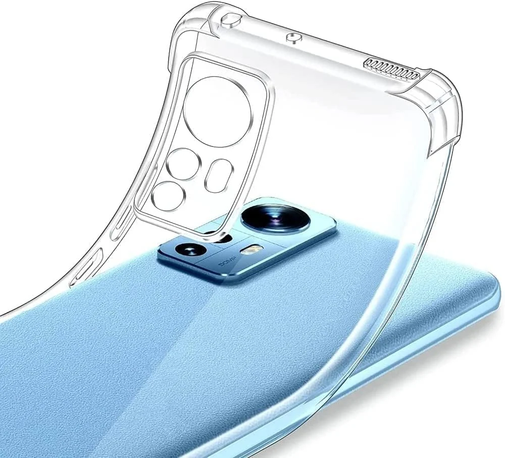 DL3 Mobilak Clear TPU Protective Case for Xiaomi Mi 12T - 12T Pro with Camera Protection and Shockproof Design - Clear