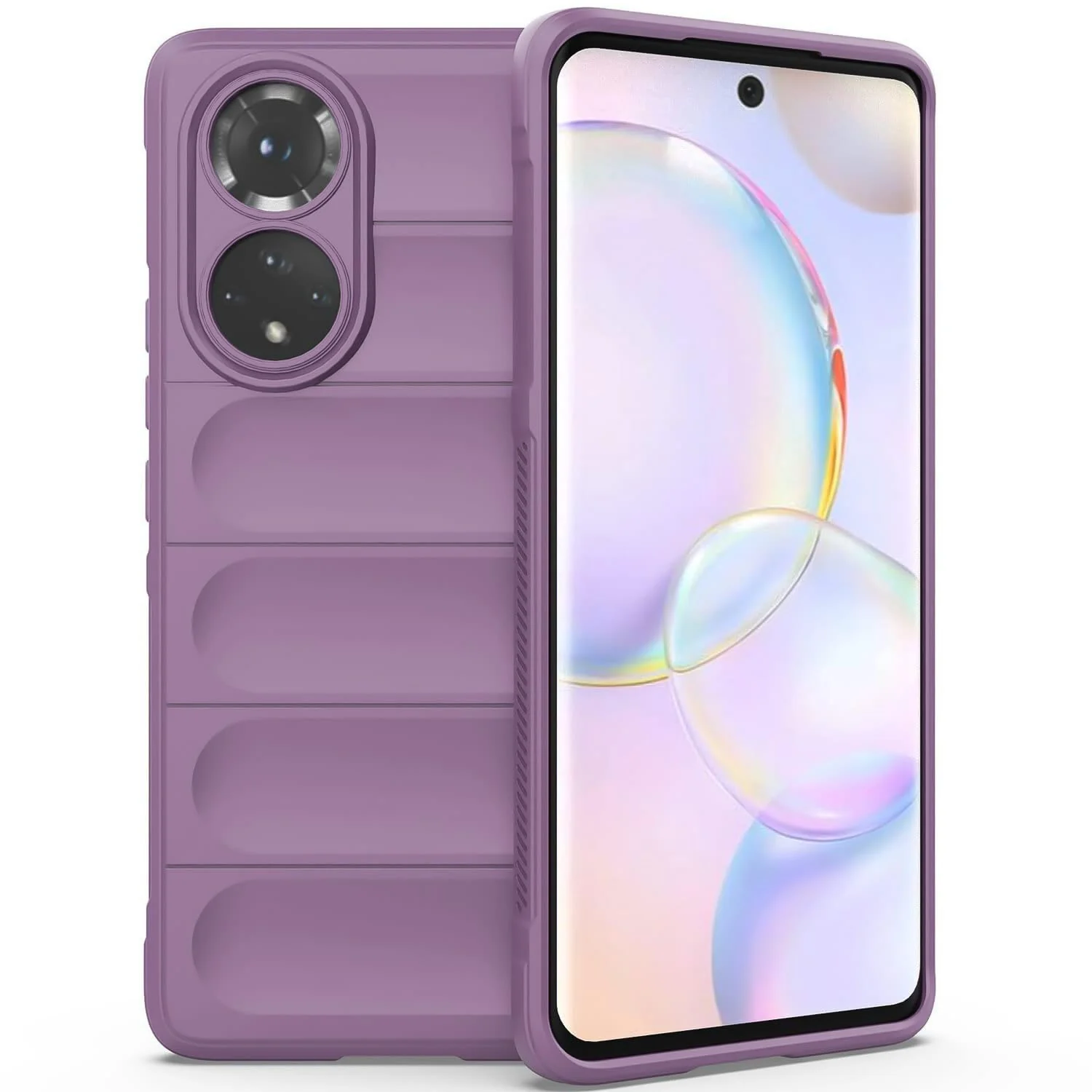 DL3 Mobilak Flexible Silicone and TPU Protective Case with Camera Protection for Honor 50 / Huawei Nova 9 - Purple