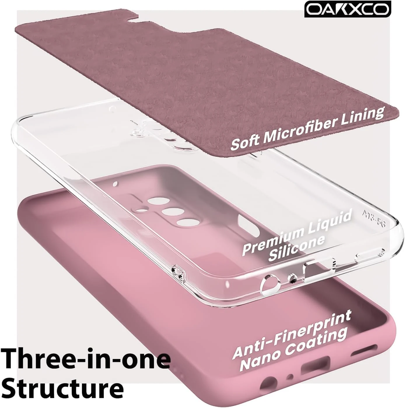 DL3 Mobilak Soft Silicone Protective Case for Samsung Galaxy A15 with Microfiber Lining and Shockproof Design - Pink