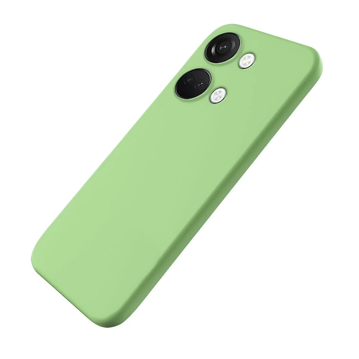 DL3 Mobilak Soft Silicone Protective Case for OnePlus Nord 3 with Microfiber Lining and Shockproof Design - Light Green
