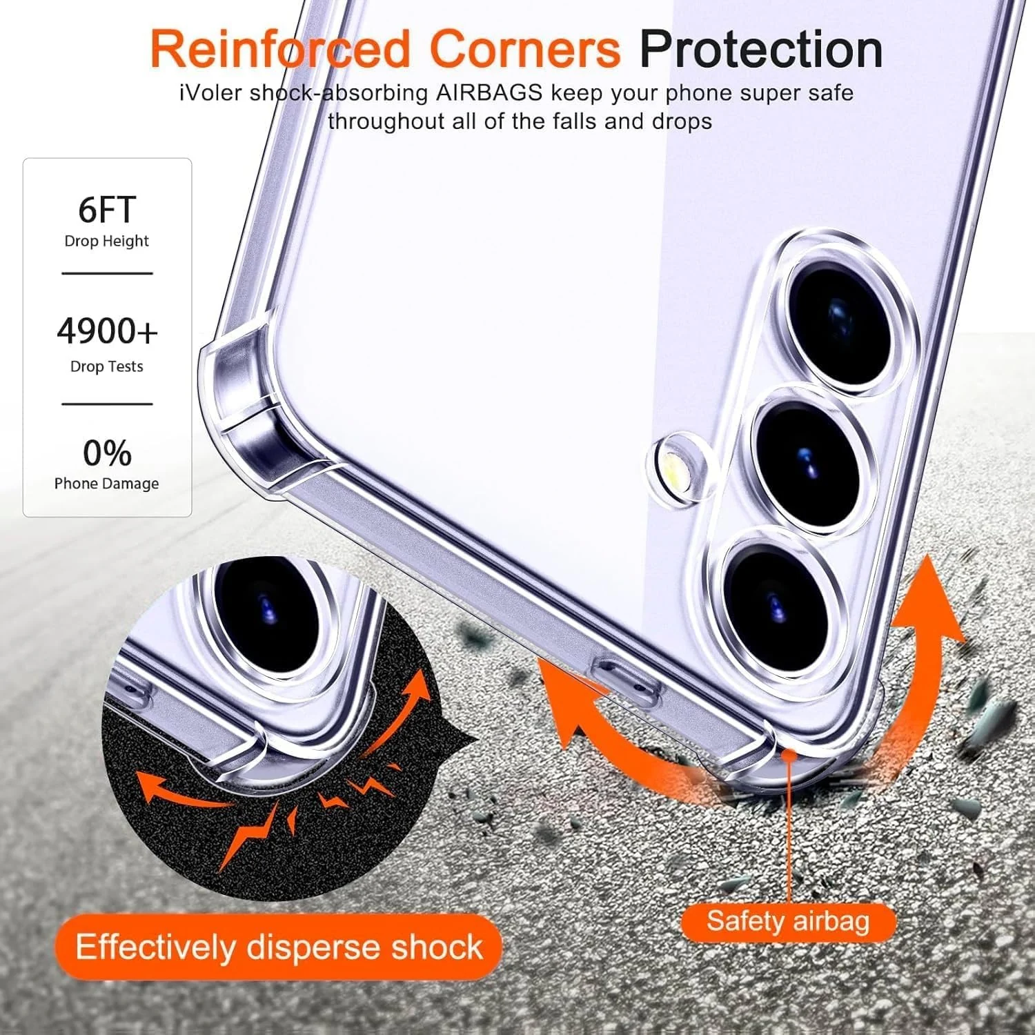 DL3 Mobilak Clear TPU Case for Samsung S25, Camera protection, Shock-absorbing protection, Scratch-resistant surface - Clear