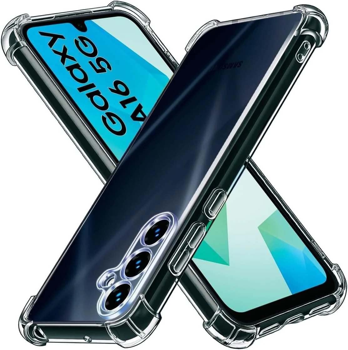 DL3 MOBILAK Case Compatible with Samsung Galaxy A16, Cover SiliconeTransparent TPU Gorilla Anti-shock Protector Camera Shockproof Corners - Clear
