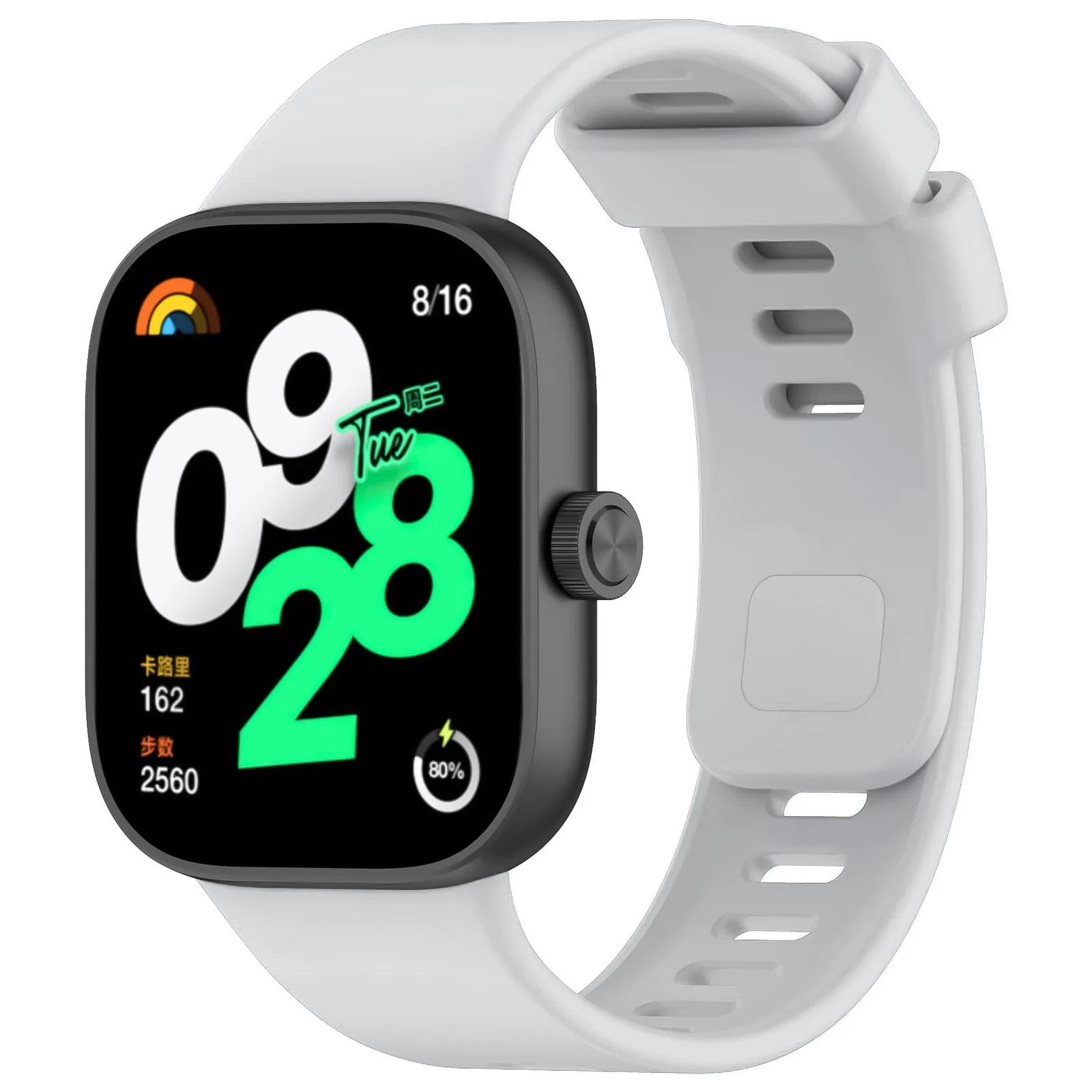 DL3 Mobilak Bracelet Compatible with Xiaomi Redmi Watch 6/5/4 / Xiaomi Smart Band 10 Pro/9 Pro/8 Pro, Soft TPU Replacement Strap Sports, Strap for Men and Women - Light Gray