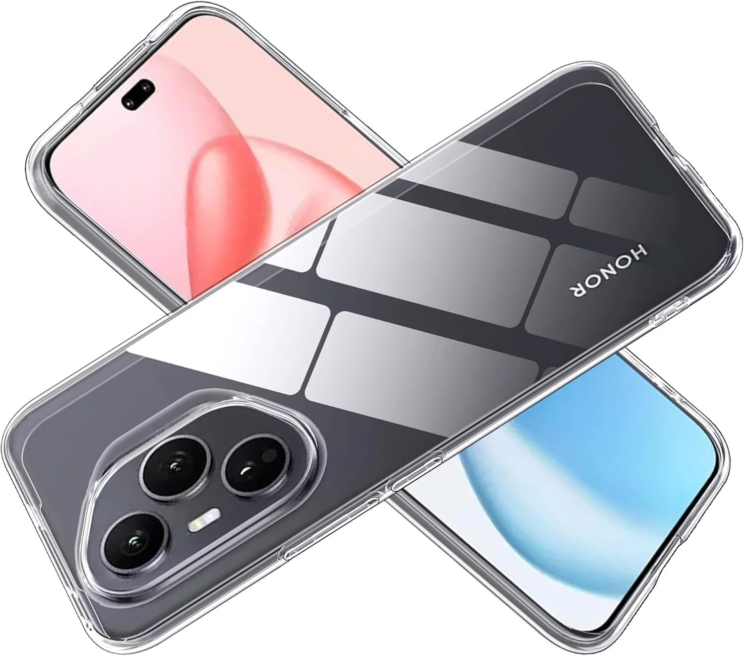DL3 Mobilak Case Compatible with Honor 400 Pro, Case Crystal Soft TPU Gel Case Flexible Silicone Anti-Scratch Camera Protection TPU Cover - Clear