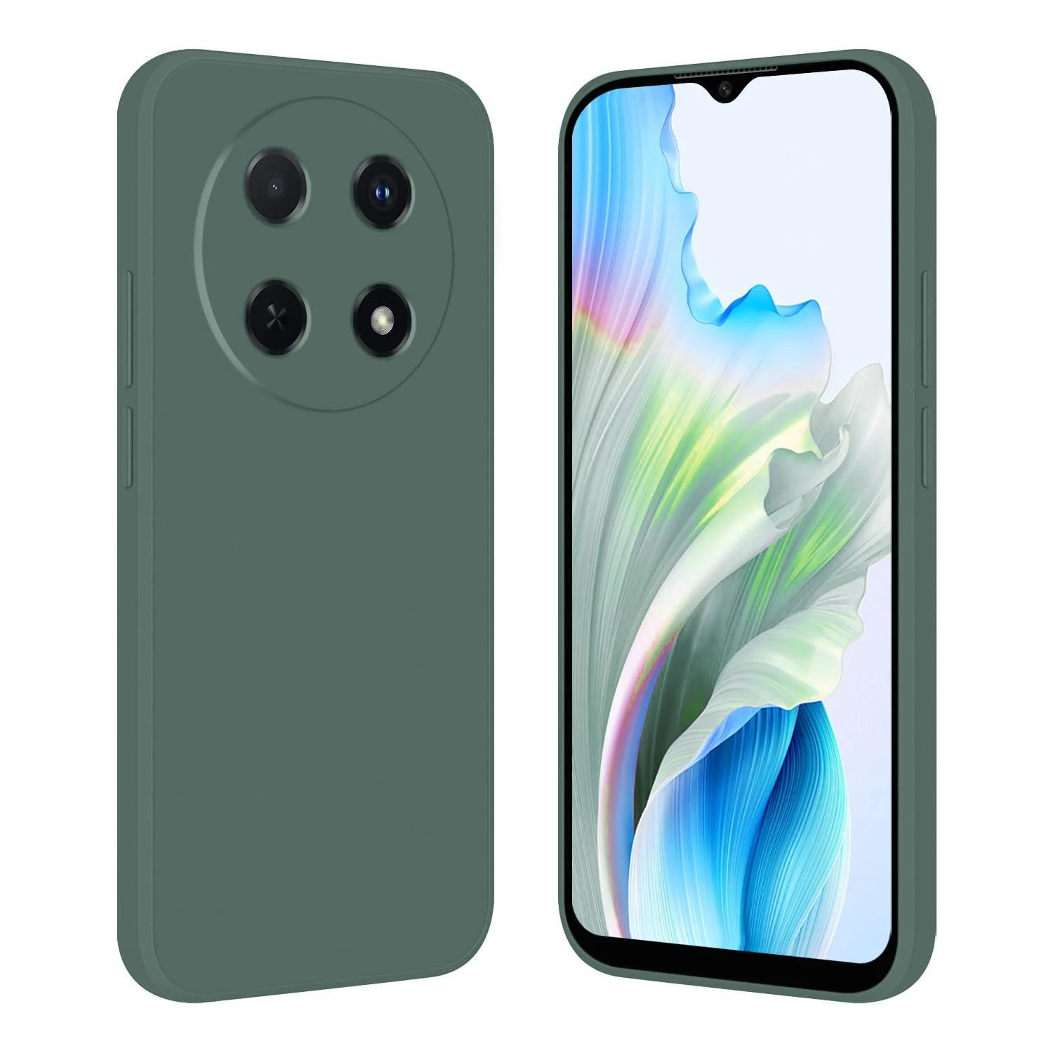 DL3 Mobilak Liquid Silicone Protective Case for Huawei nova 12i with Microfiber Lining and Shockproof Design - Green