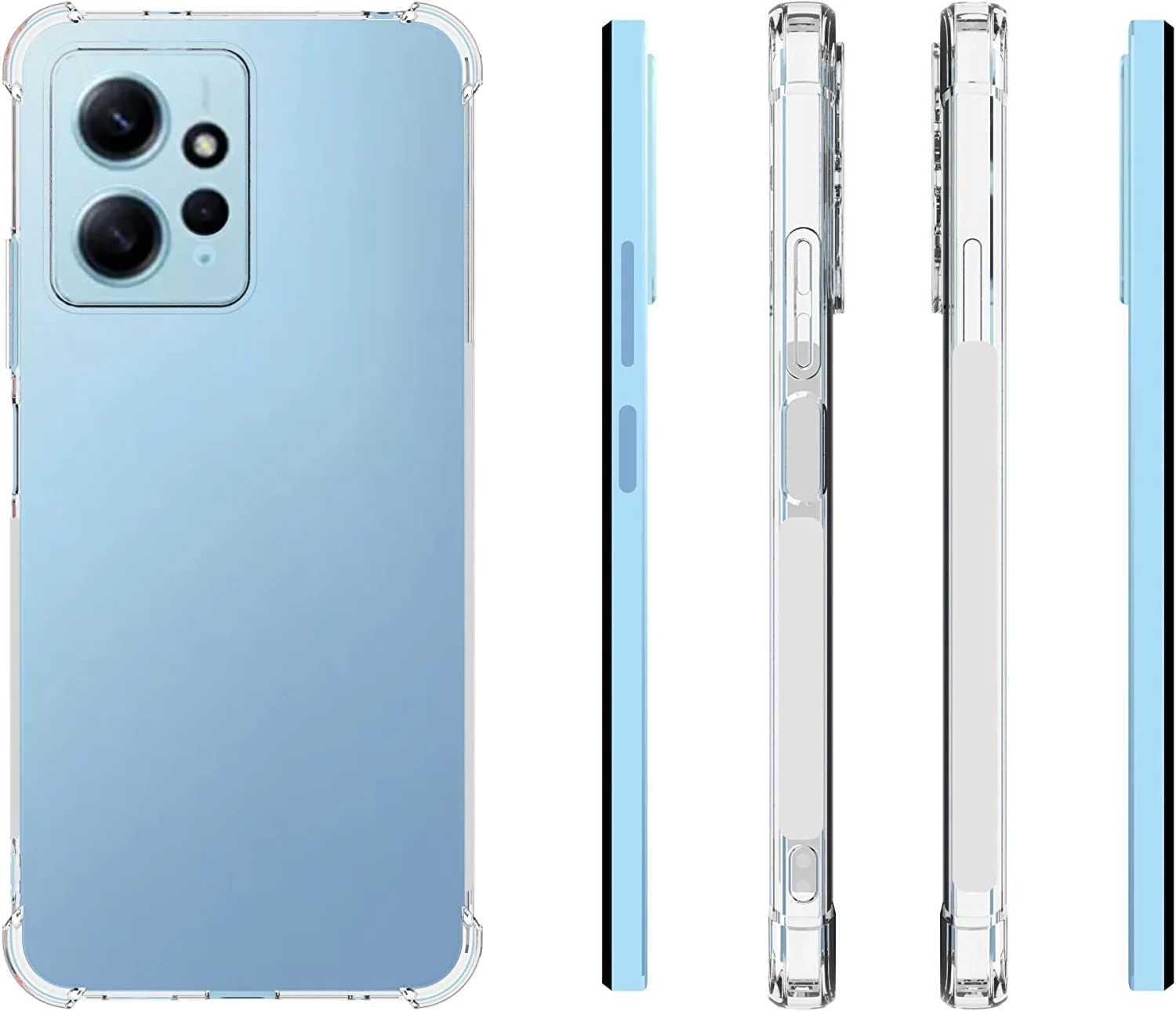 DL3 Mobilak Clear TPU Protective Case for Redmi note 12 4G with Camera Protection and Shockproof Design - Clear