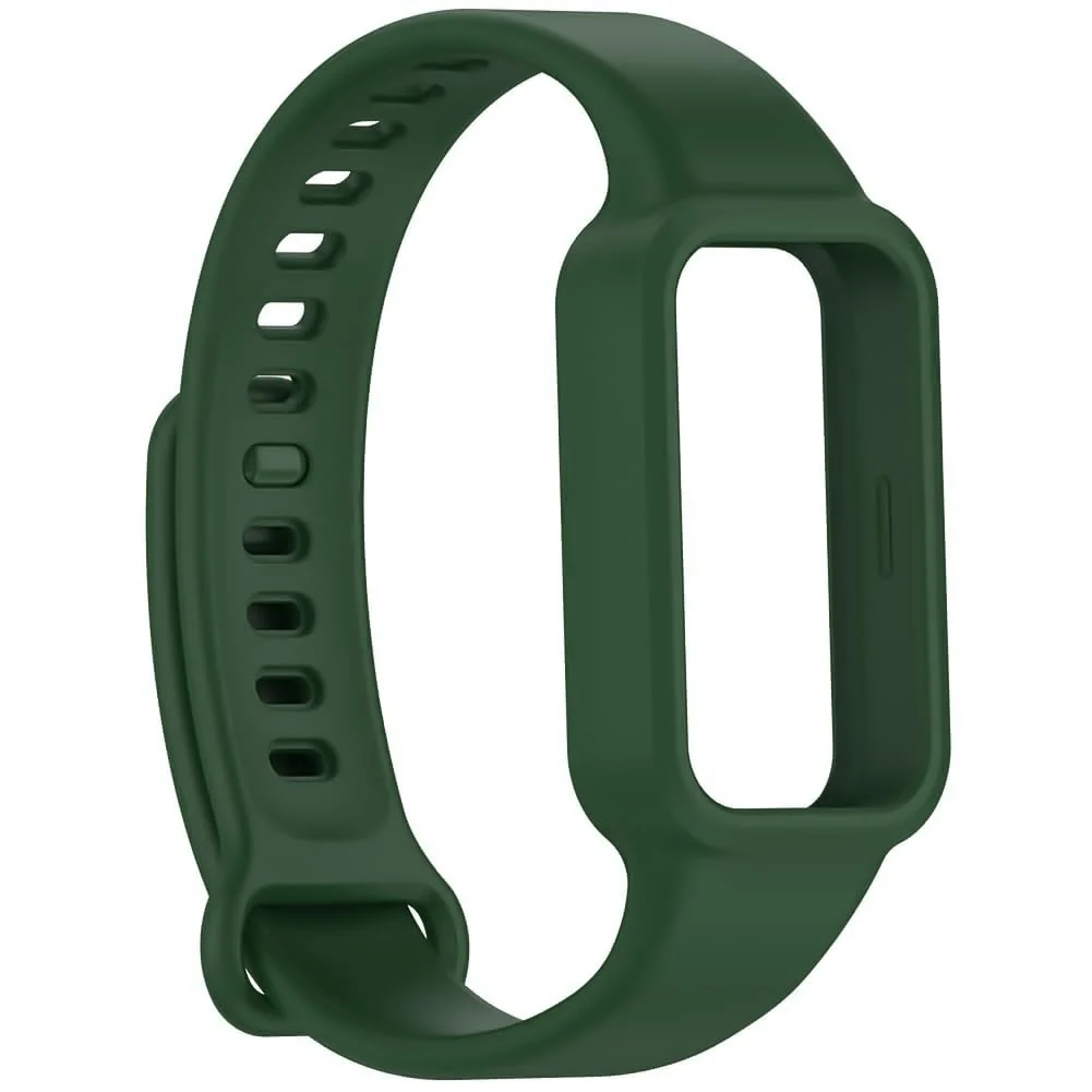 DL3 Mobilak Compatible with Xiaomi Smart Band 9 Active/Xiaomi Redmi Smart Band 3 Replacement Silicone Wrist Strap Bracelet Band Soft And Durable Watch Accessories - Green