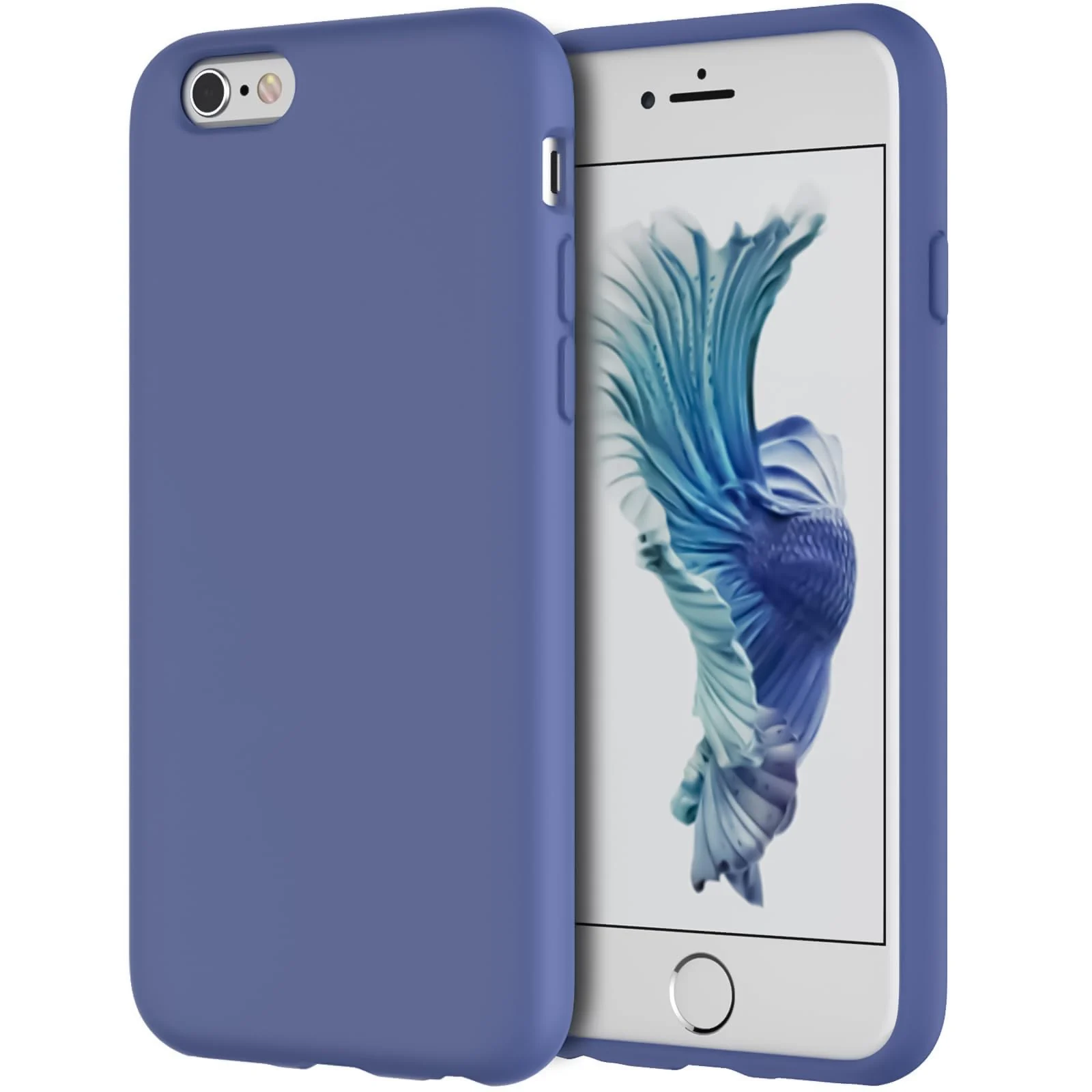 DL3 Mobilak Liquid Silicone Case for iPhone 6 / 6S, Shock-absorbing protection, Scratch-resistant surface, Soft microfiber lining - Lavender Blue