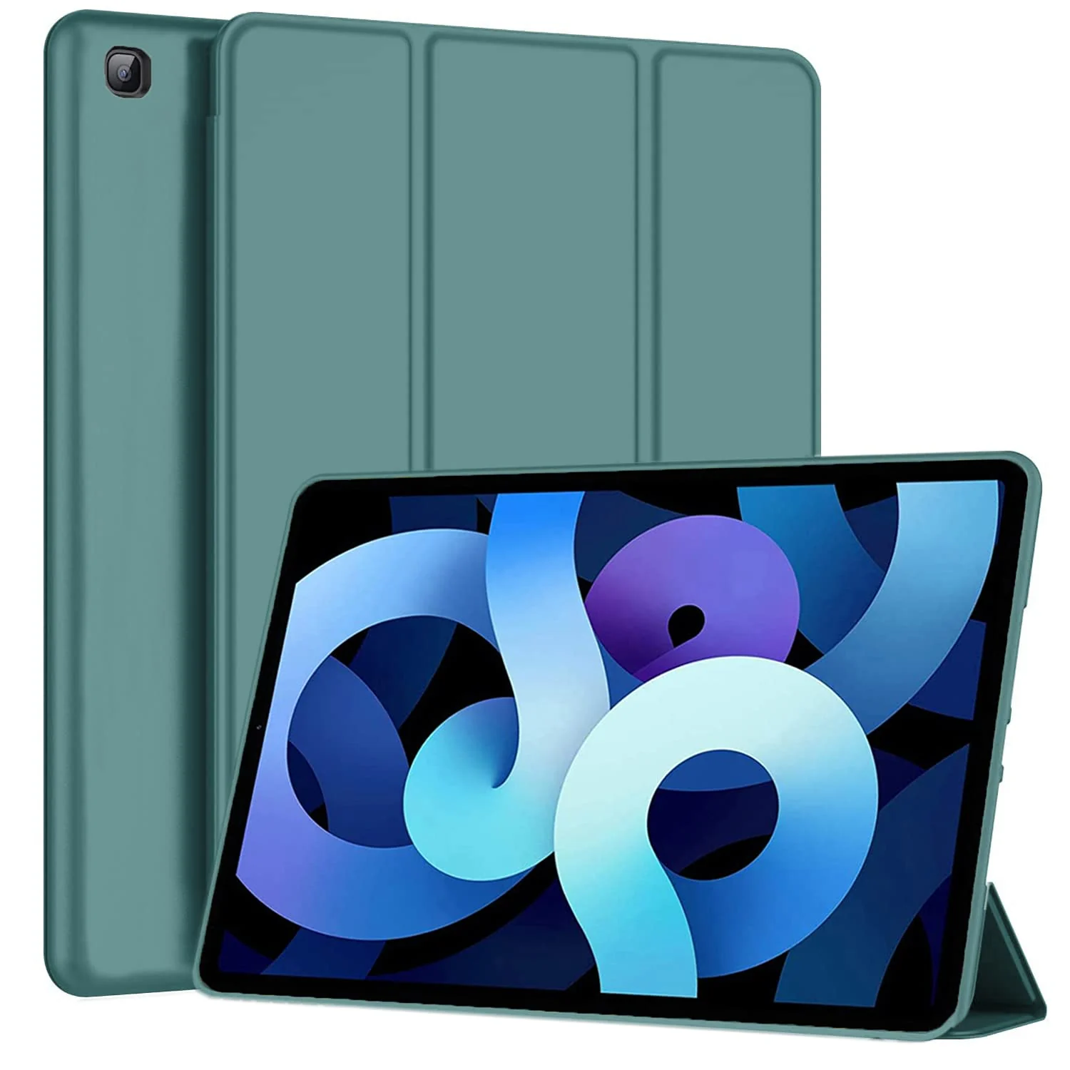 DL3 Mobilak Smart Case Compatible with Samsung Galaxy Tab A7 Lite 8.7 2021 (SM-T220/ T225/T227), Case Flip Cover Leather Case Soft TPU Back And Trifold Stand With Auto Sleep - Green