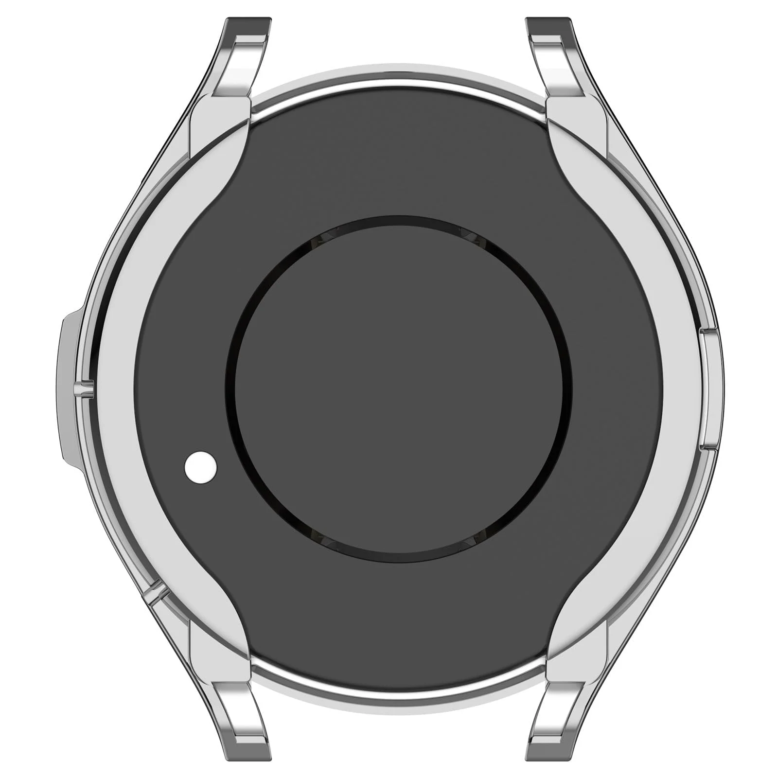 DL3 Mobilak Bumper Case Protector for Samsung Galaxy Watch 6 Classic 47mm, [NO Screen Film] Flexible Lightweight Glossy TPU Edge Case Protective Cover Galaxy Watch 6 Classic 47mm - Silver