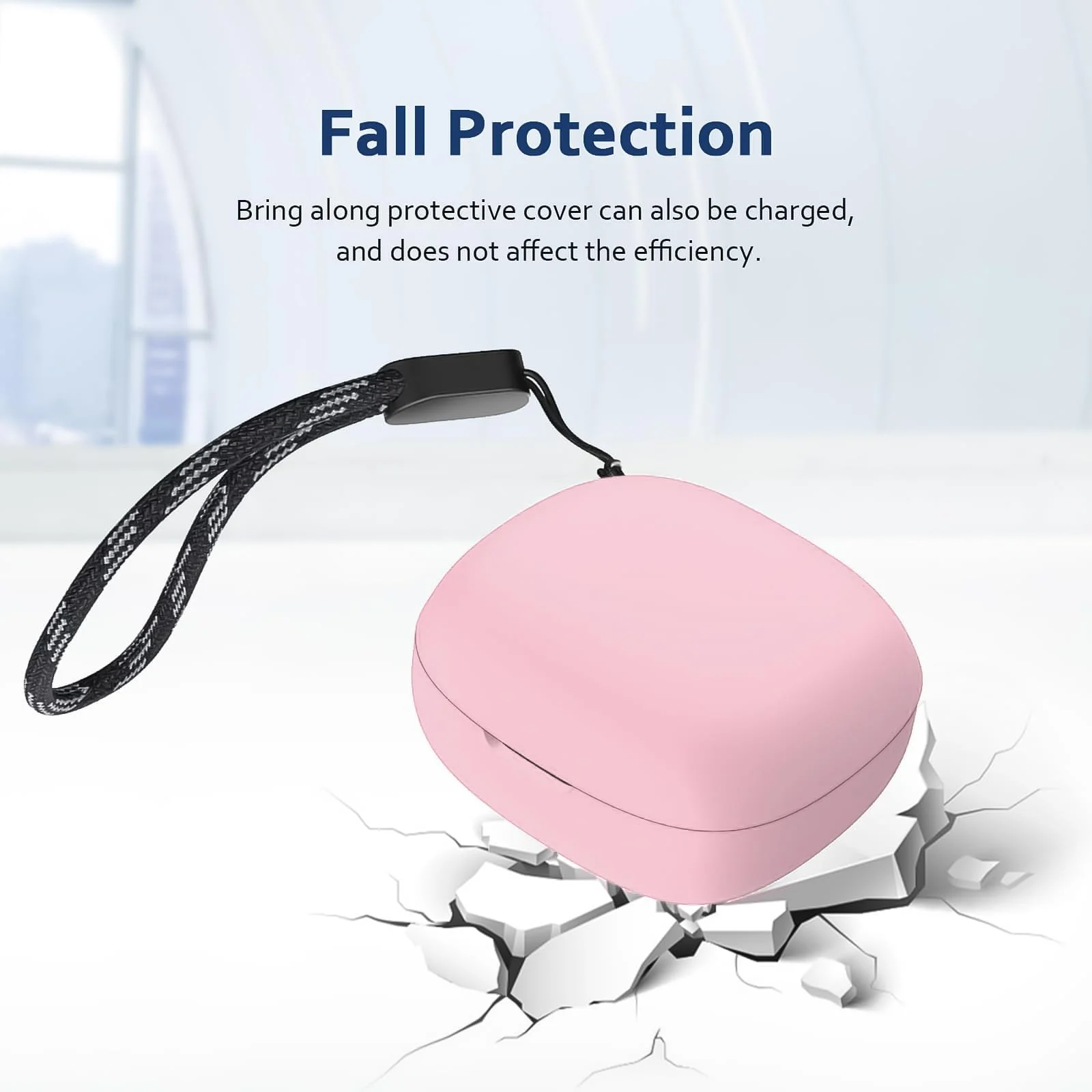 DL3 Mobilak Silicone Cover Case Compatible with Anker R50i, Anker P20i Portable Protective Case Cover With Keychain - Pink