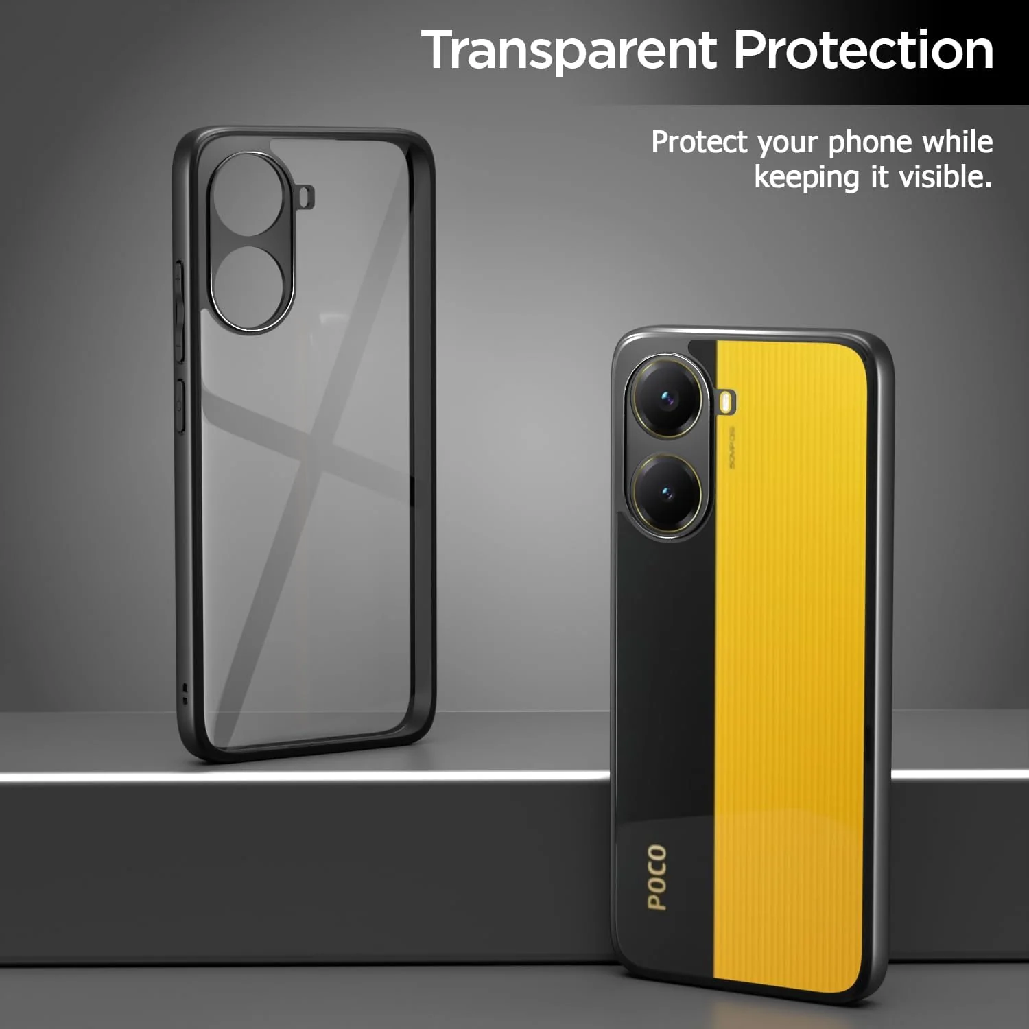 DL3 Mobilak Rugged Protective Case for Xiaomi Poco X7 Pro 5G / Redmi Turbo 4 5G, Camera protection, Shock-absorbing protection, Scratch-resistant surface - Black