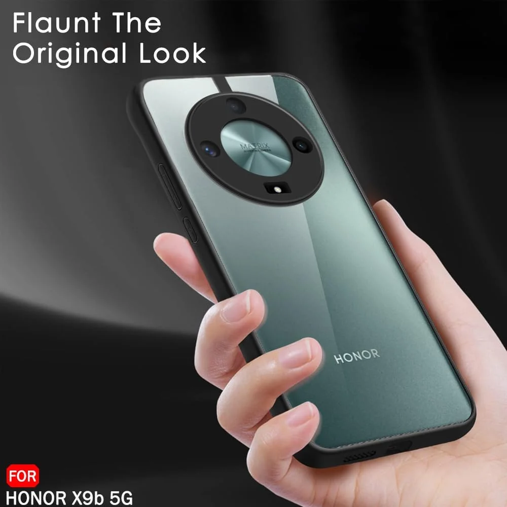DL3 Mobilak Soft Silicone Protective Case for Honor X9b / Honor Magic 6 Lite / X50 with Camera Protection and Military-Grade Protection - Black