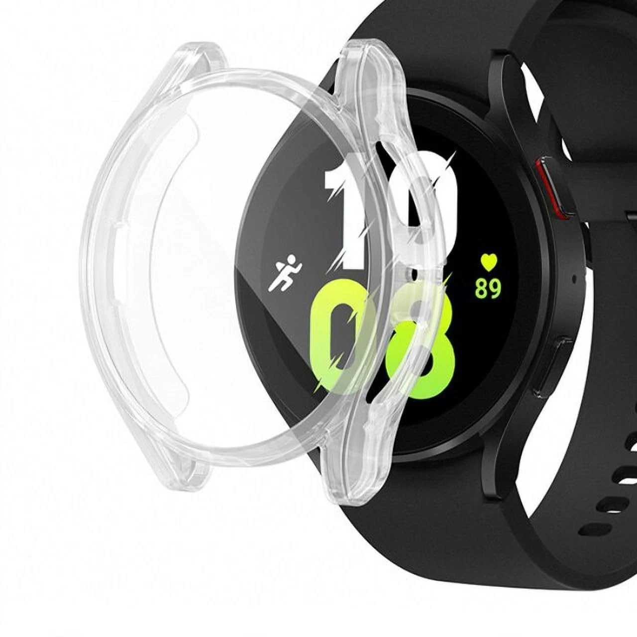 DL3 Mobilak Case Compatible with Samsung Galaxy Watch 4 44mm 2021 & Watch 5 44mm 2022 Case All-Around Screen Protector Watch Soft TPU Shockproof Cover Slim Guard Thin Bumper Protector - Clear