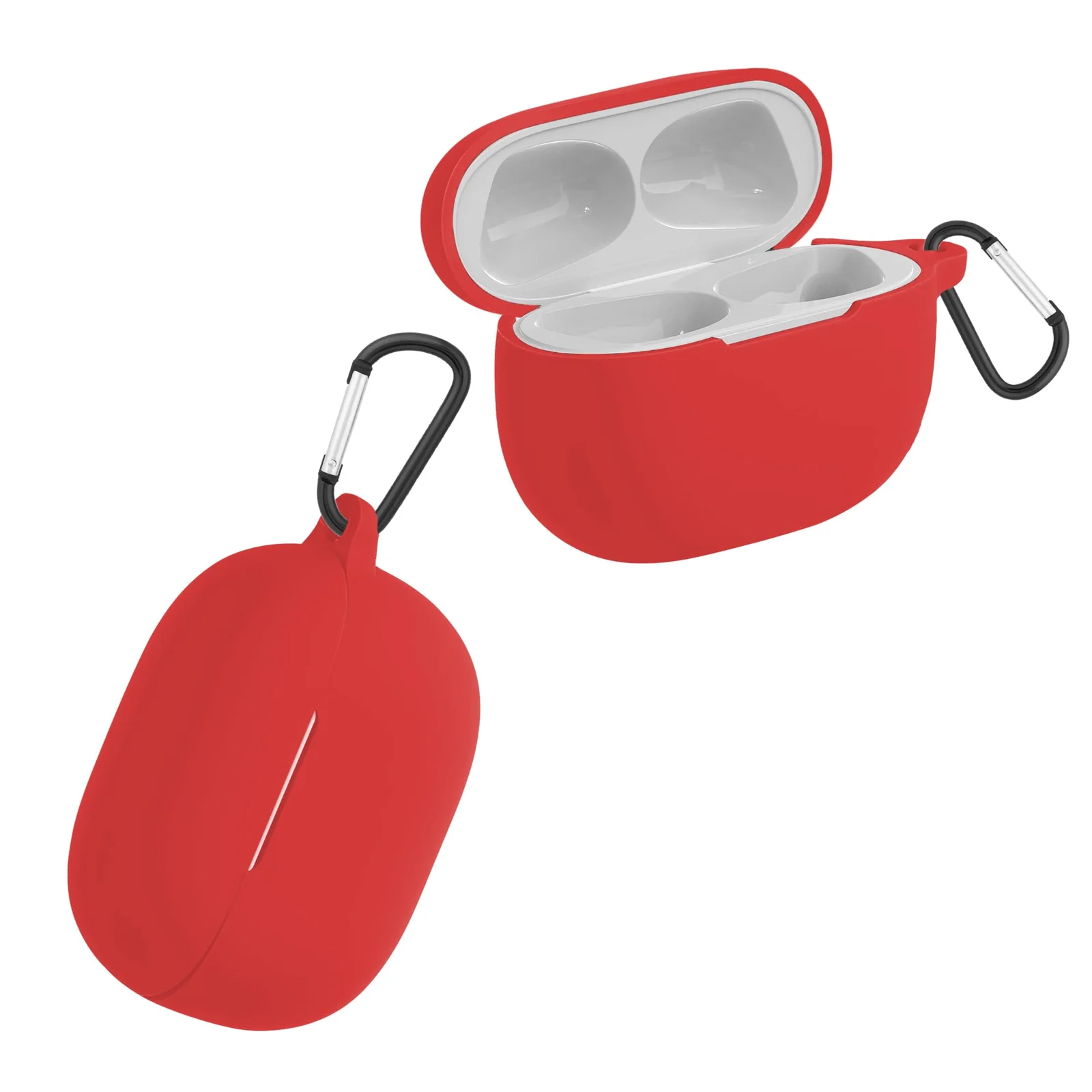 DL3 MOBILAK Silicone Cover Case Compatible with Soundcore Life P2i/Anker R100 Portable Protective Cover With Keychain For Anker P2 i/R100 - Red