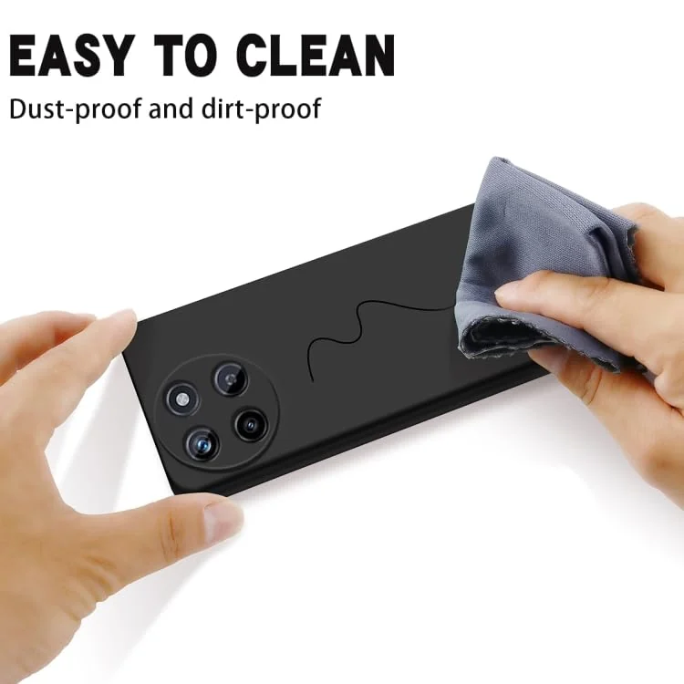 DL3 Mobilak Liquid Silicone Protective Case for realme 11 4G with Microfiber Lining and Shockproof Design - Black