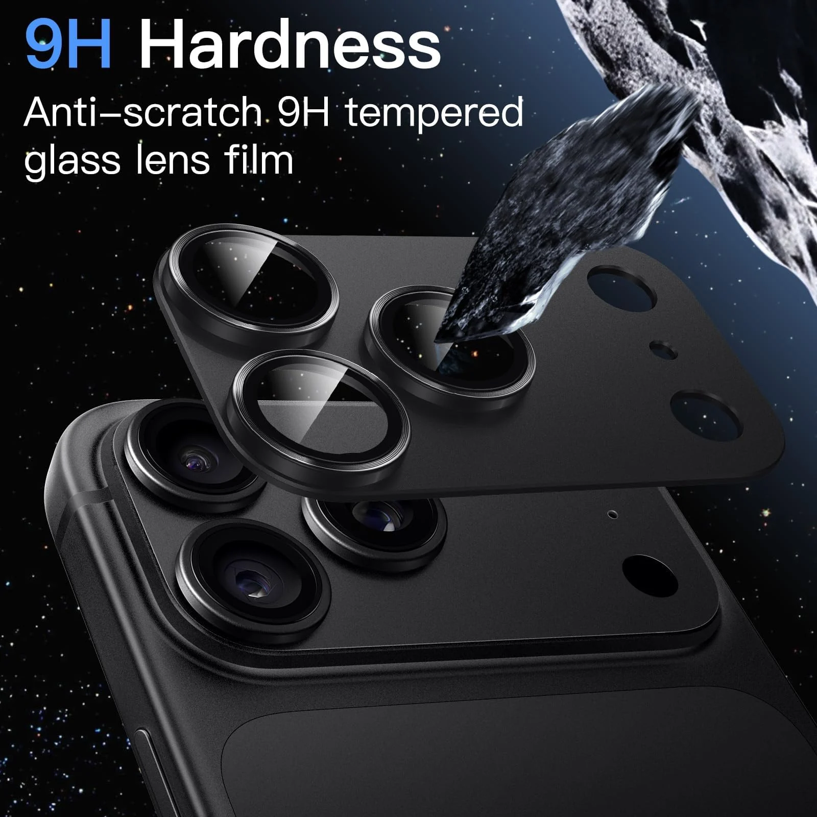 DL3 MOBILAK Full Camera Lens Protector for Apple iPhone 18 Pro Max - Black