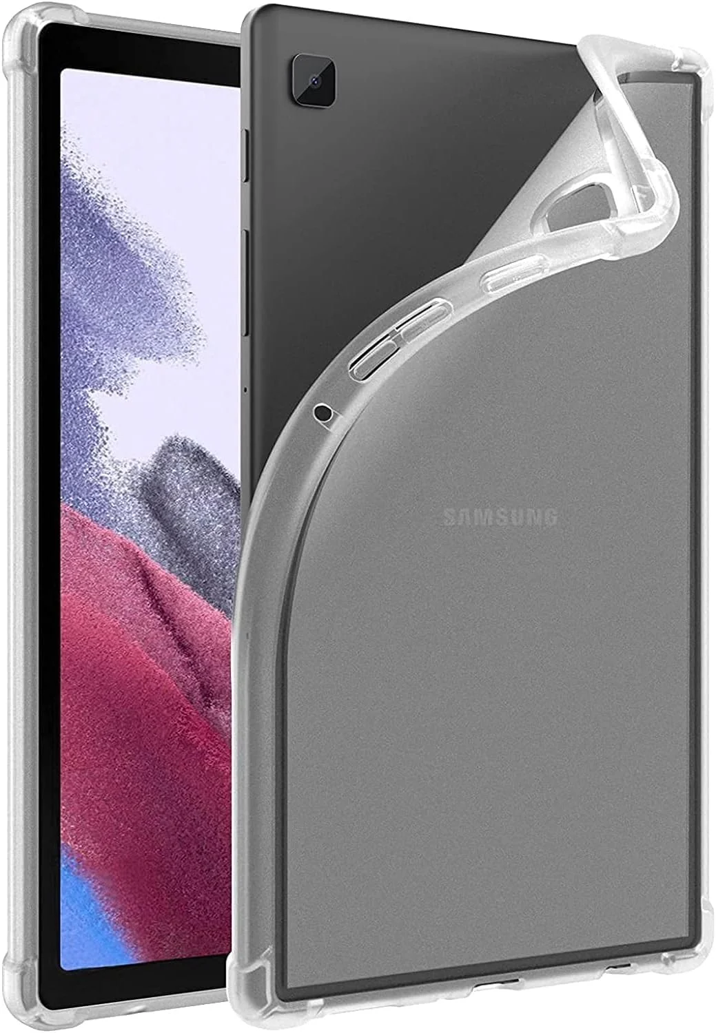 DL3 Mobilak Compatible with Samsung Galaxy Tab A7 Lite 8.7-Inch 2021 Release Tablet Model (-T225/T220/T227/T227), Ultra Soft Flexible TPU Skin Bumper Back Cover Shell - Clear