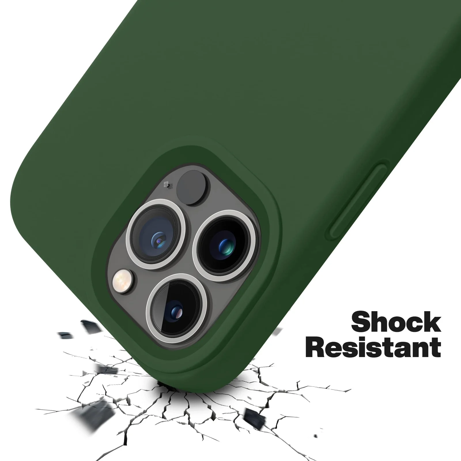 DL3 Mobilak Liquid Silicone Protective Case with Soft Microfiber Lining for iPhone 12 Pro Max (6.7 Inch) - Clover