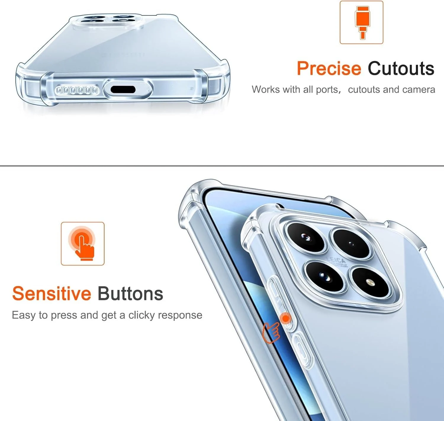DL3 Mobilak Clear TPU Case for Xiaomi 17, Camera protection, Shock-absorbing protection, Scratch-resistant surface - Clear