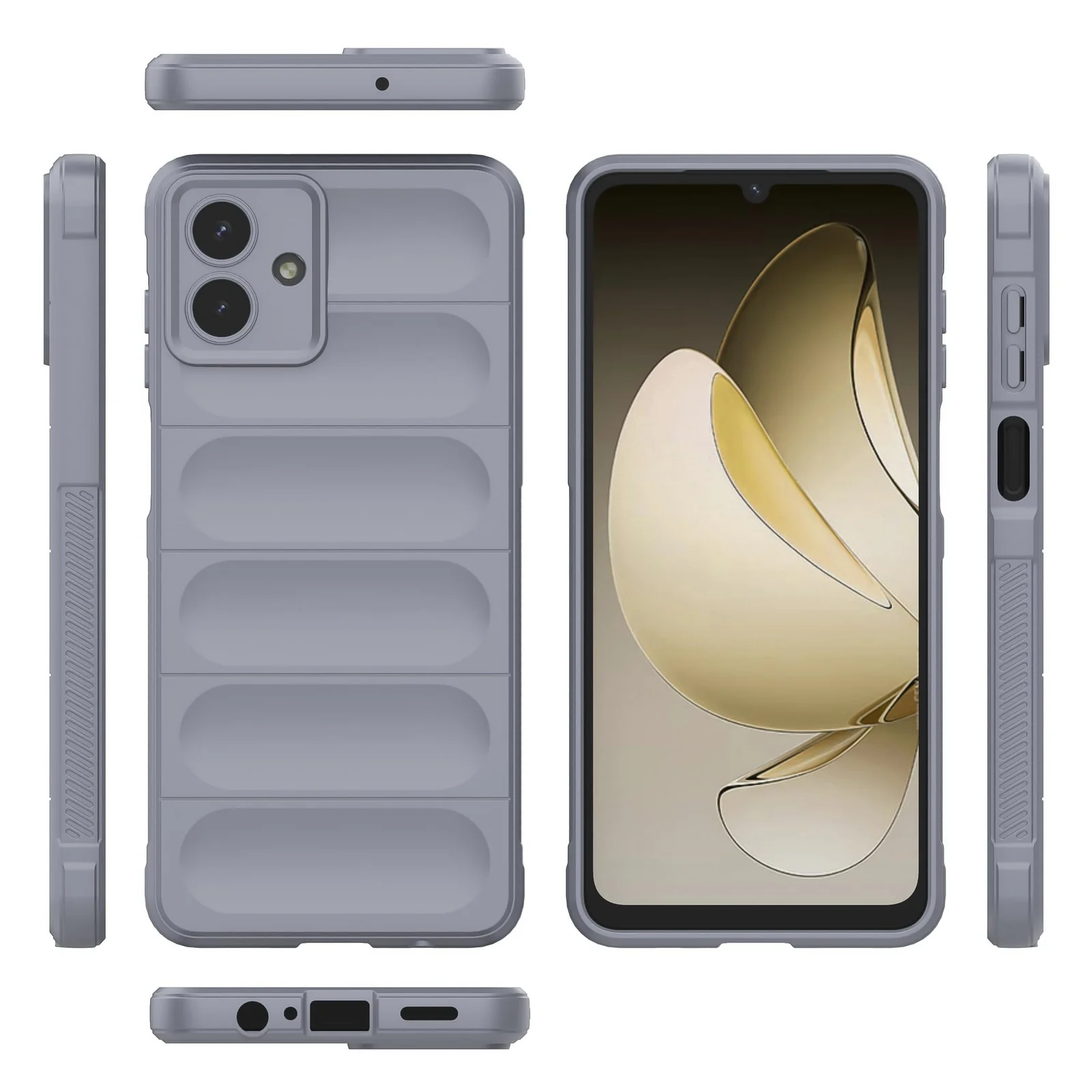 DL3 Mobilak Soft Silicone Protective Case for Samsung Galaxy A07 with Camera Protection and Shockproof Design - Gray