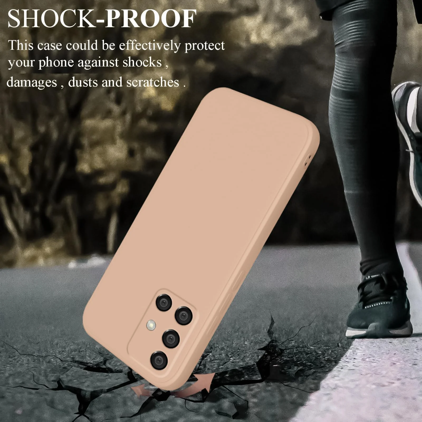 DL3 Mobilak Soft Silicone Gel Bumper Case for Samsung Galaxy A51 - Light Orange