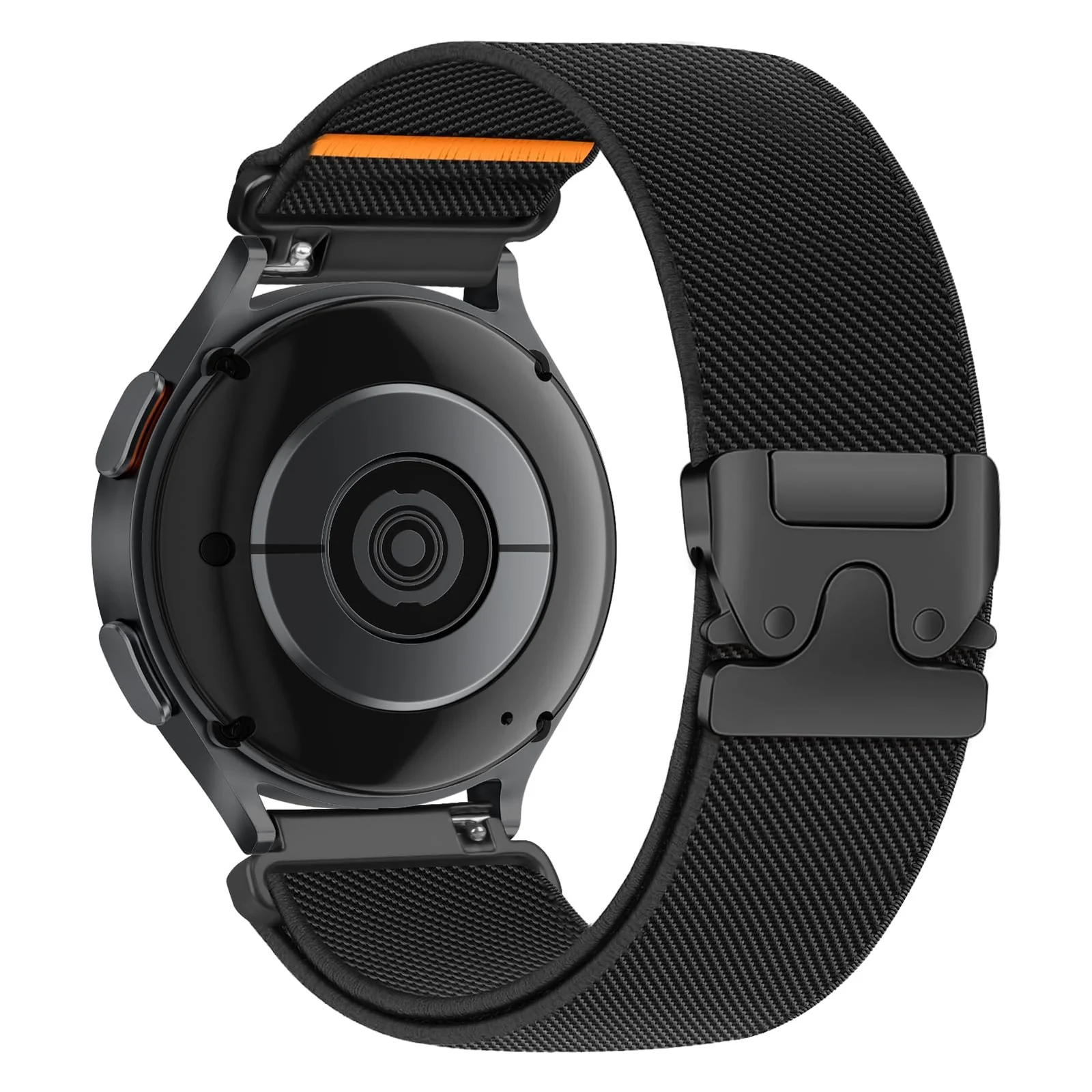 Elastic Nylon Band For 22MM Stretchy Parachute buckle Strap for Redmi Watch 5 Active/5 Lite/Samsung Galaxy Watch 3 45MM/Watch 46MM/Gear S3/Huawei watch GT6 GT5 46MM/GT 6 Pro (Trail Black)