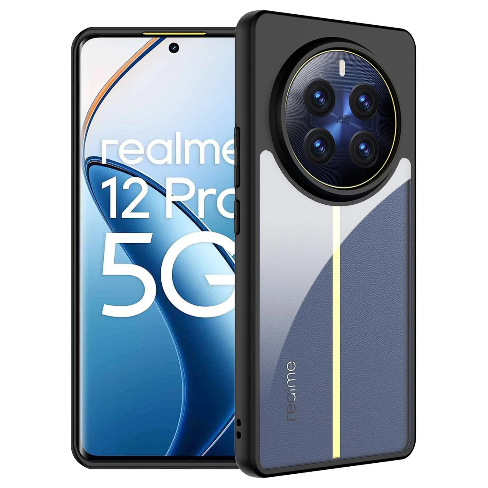 DL3 Mobilak Silicone Protective Case for realme 12 Pro & realme 12 Pro+ Plus 5G - Black