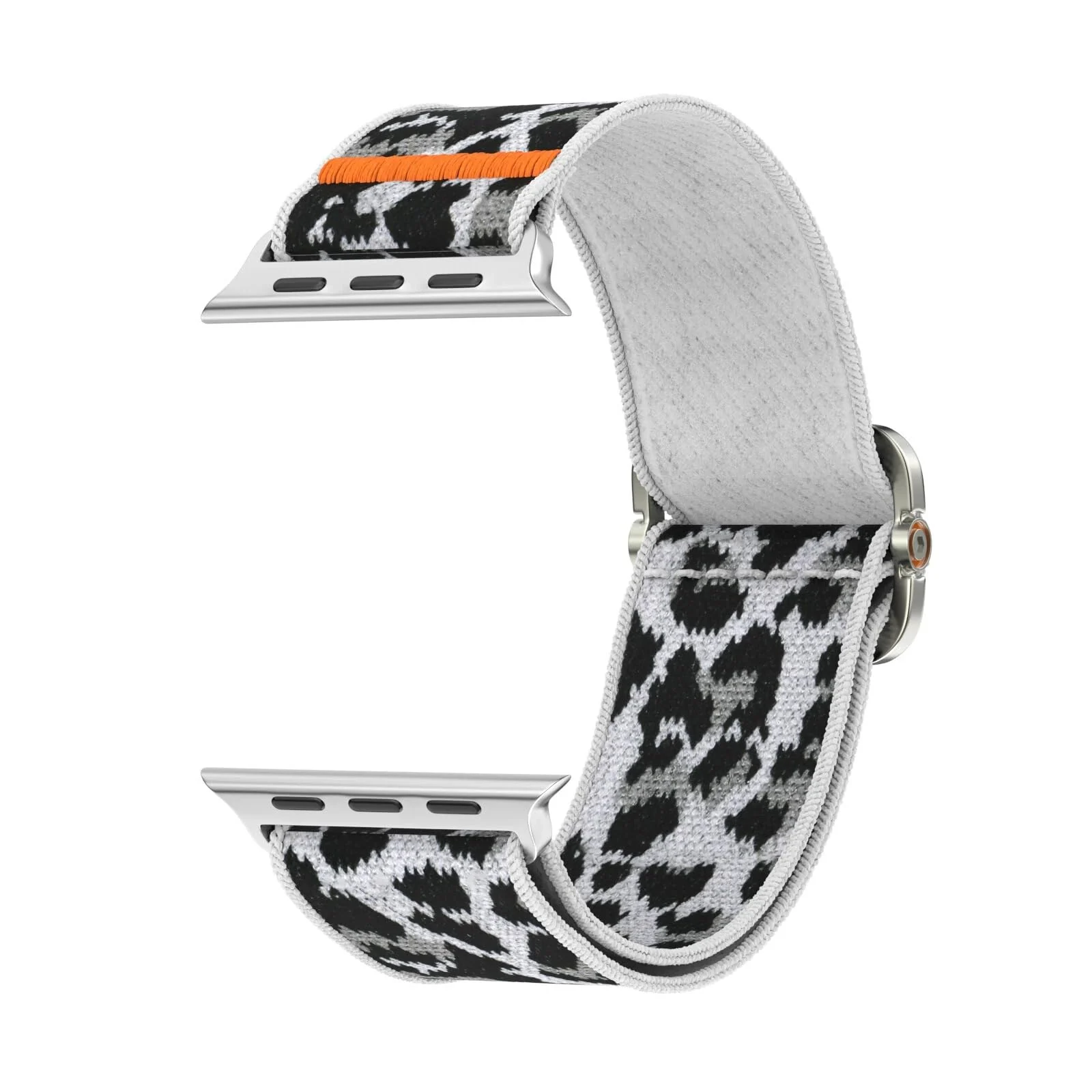 DL3 Mobilak Strap Compatible with Apple Watch Ultra/Ultra 2 Strap 49mm 46mm 45mm 44mm 42mm, Nylon Sport Band for iWatch Ultra SE Series 10 9 8 7 6 5 4 3 2 1, Men - White Leopard