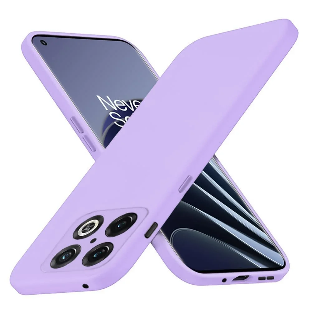 DL3 Mobilak OnePlus 10 Pro Case, Soft Flexible Silicone Gel Rubber Bumper Cover, Full Body Shockproof Protective Phone Case - Lavender