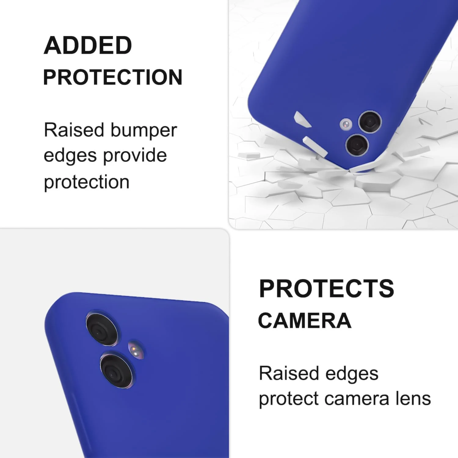 DL3 Mobilak Soft Silicone Protective Case for Samsung Galaxy A04e with Microfiber Lining and Shockproof Design - Pepsi