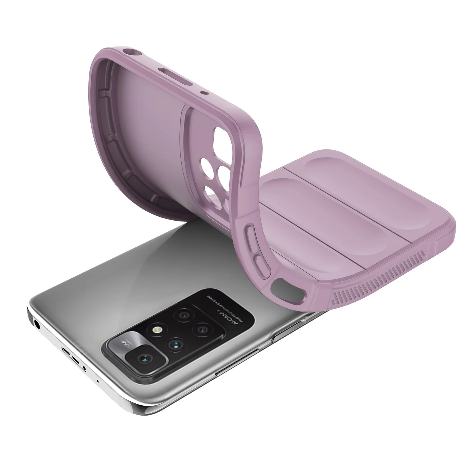 DL3 Mobilak Flexible Silicone and TPU Protective Case with Camera Protection for Xiaomi Redmi 10 4G / Redmi 10 2022 - Purple