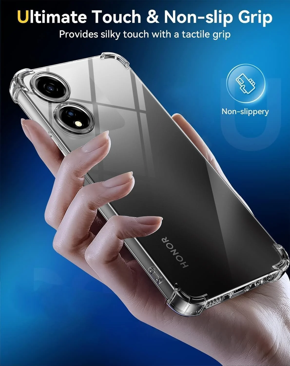 DL3 Mobilak Clear TPU Protective Case for Honor X5 Plus with Camera Protection and Shockproof Design - Clear
