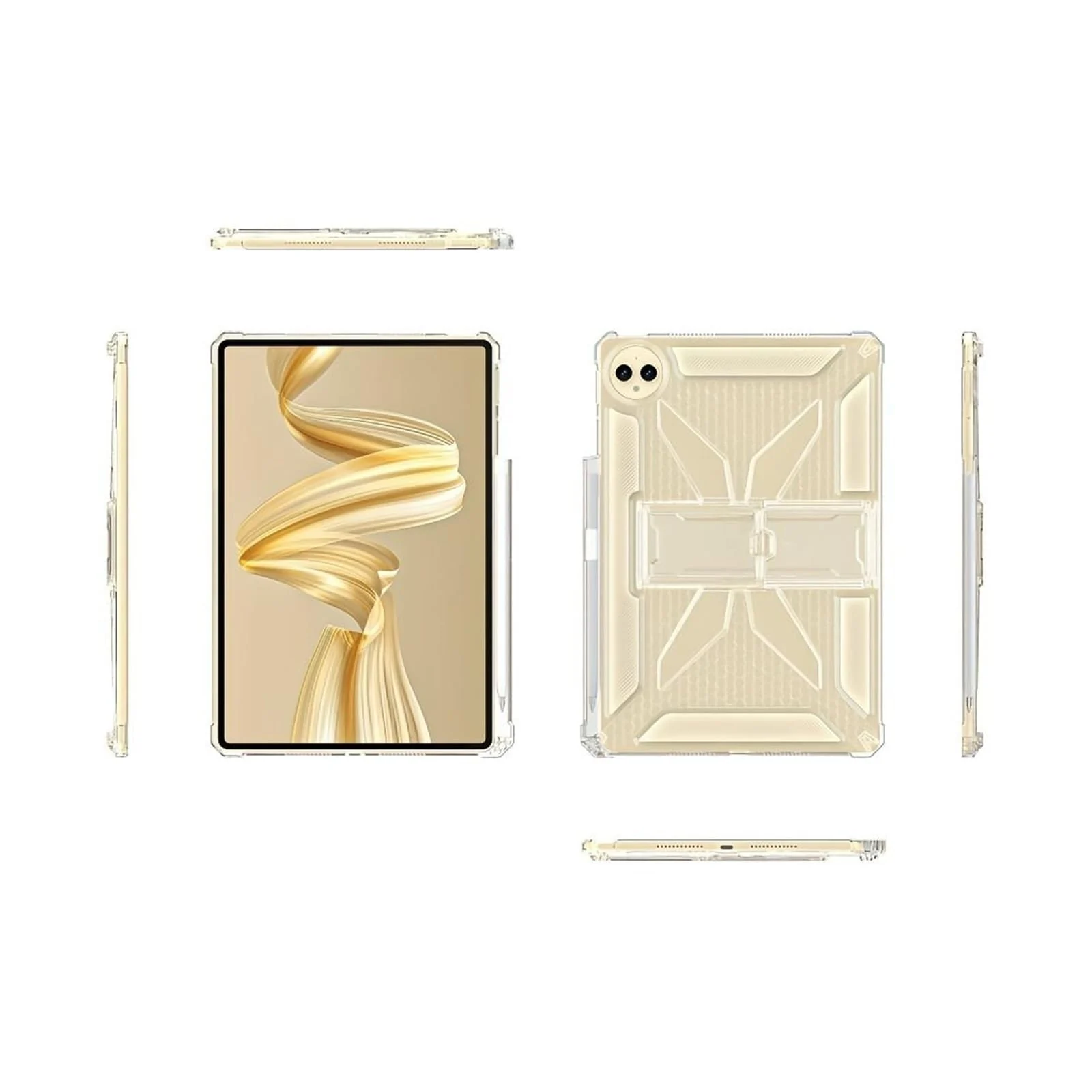DL3 Mobilak Stand Case for Huawei MatePad Pro 12.2-inch Tablet (2024) Case Shockproof, Thin Slim Lightweight Anti-Yellowing Bumper, Kickstand Cover, with Pencil Holder - Clear