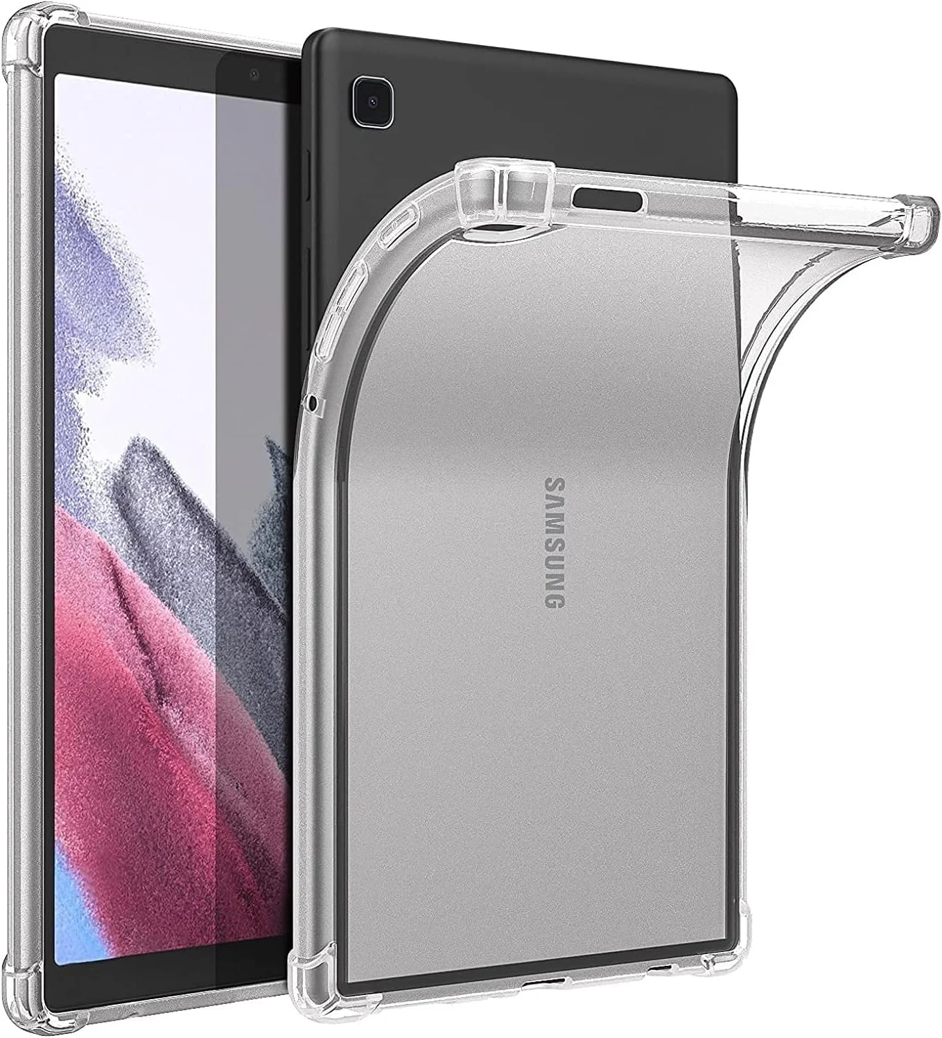 DL3 Mobilak Compatible with Samsung Galaxy Tab A7 Lite 8.7-Inch 2021 Release Tablet Model (-T225/T220/T227/T227), Ultra Soft Flexible TPU Skin Bumper Back Cover Shell - Clear