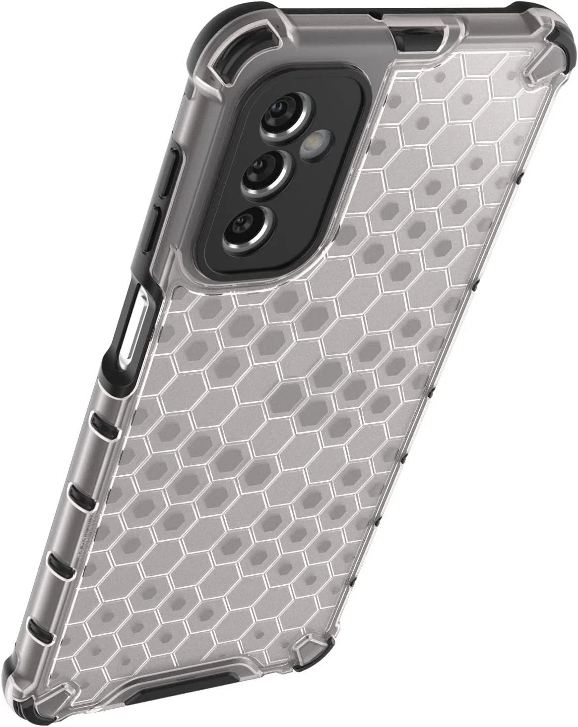DL3 Mobilak Honeycomb Protective Case for Samsung Galaxy M52 5G, Shock-absorbing protection, Transparent design, Slim, lightweight profile - Clear