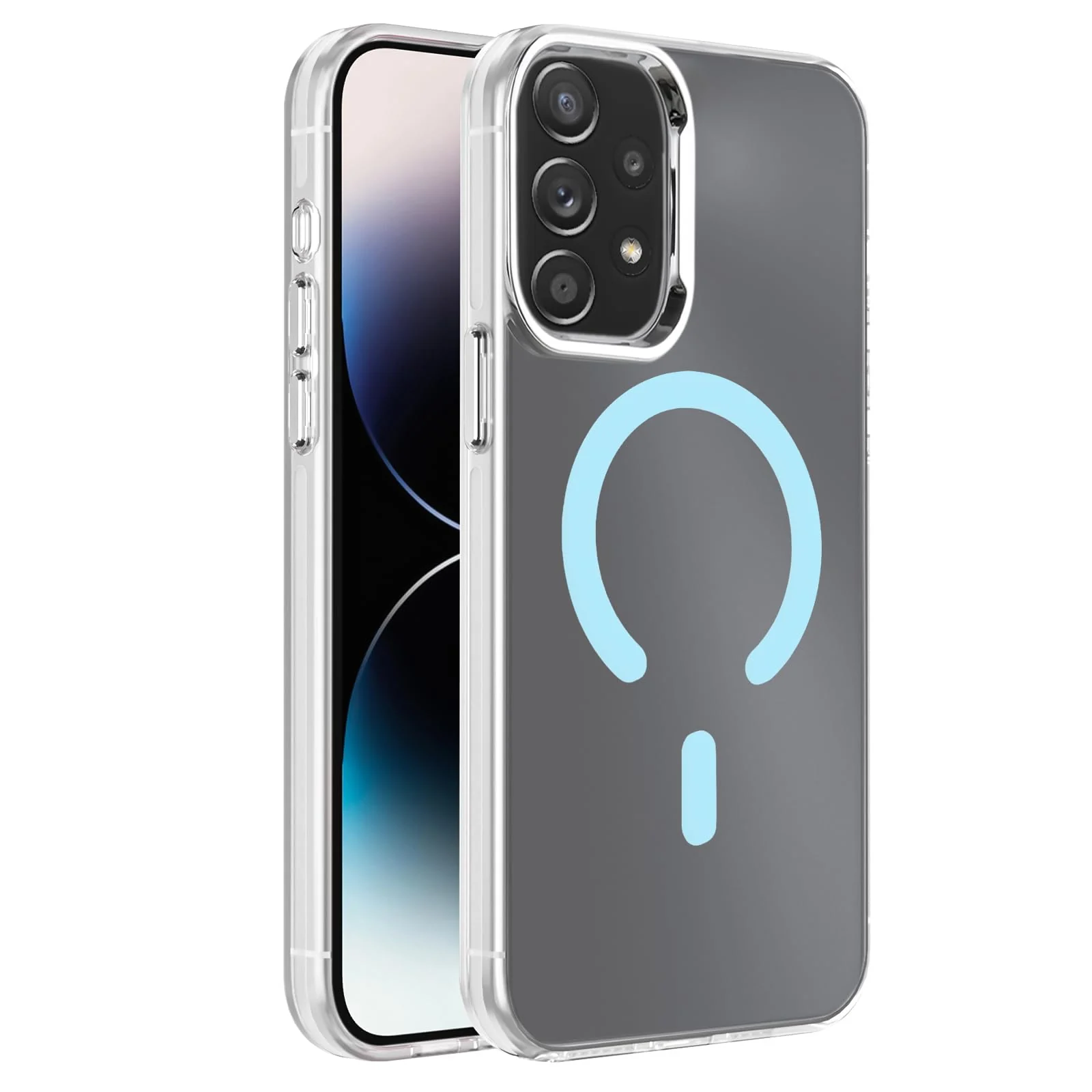 DL3 Mobilak Case for Samsung Galaxy A52 / A52s Crystal Clear [Not Compatible with MagSafe] Soft TPU Gel Case Flexible Silicone Anti-Scratch Transparent TPU Cover - Baby Blue