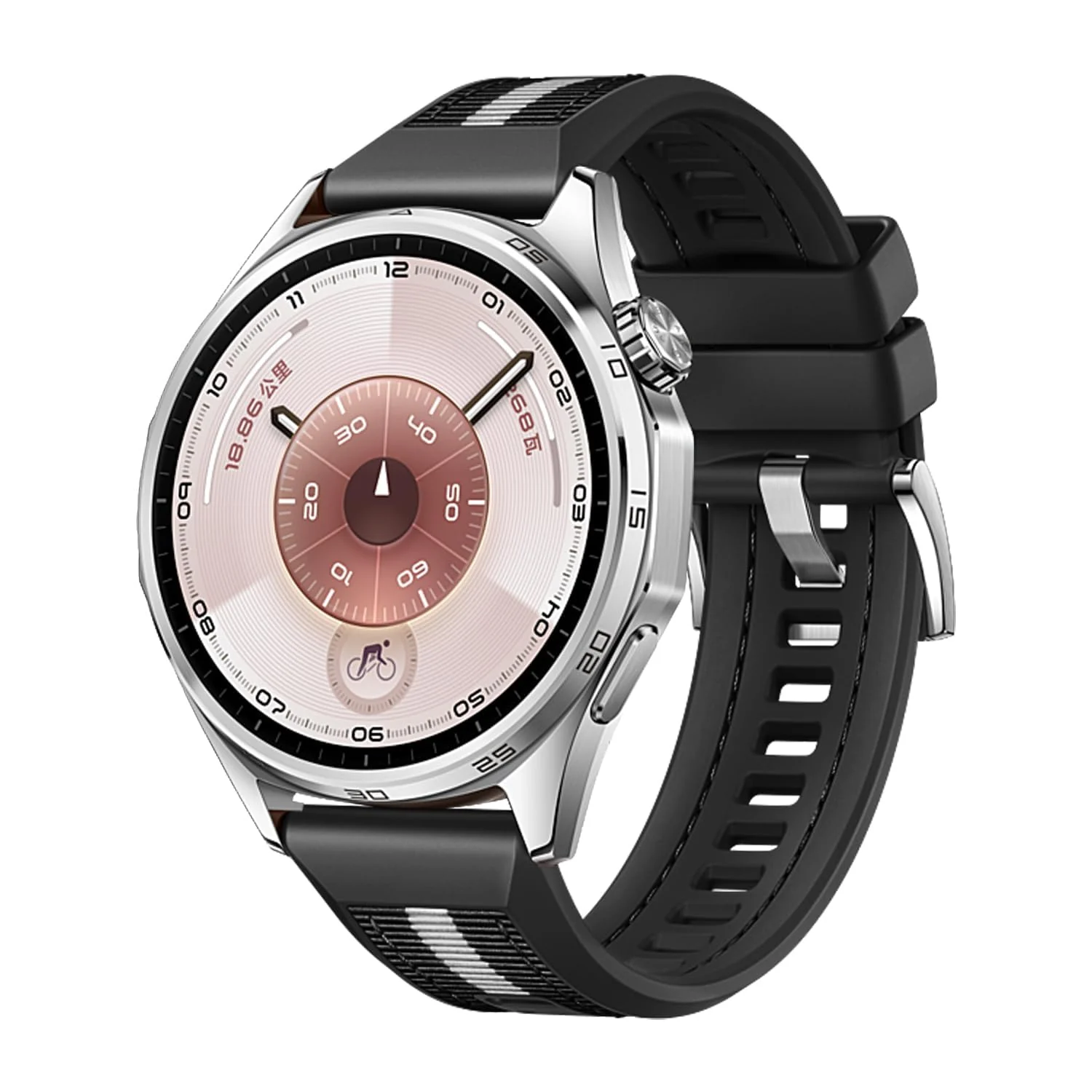 DL3 Mobilak Rubber Strap 22mm Watch Strap Compatible with Huawei Watch GT5/GT6 strap 46mm Nylon Silicone Band for GT3 46mm/GT4/GT 3 Pro/GT 2 Pro/GT 2e/Ultimate Quick Release Watchband - Black
