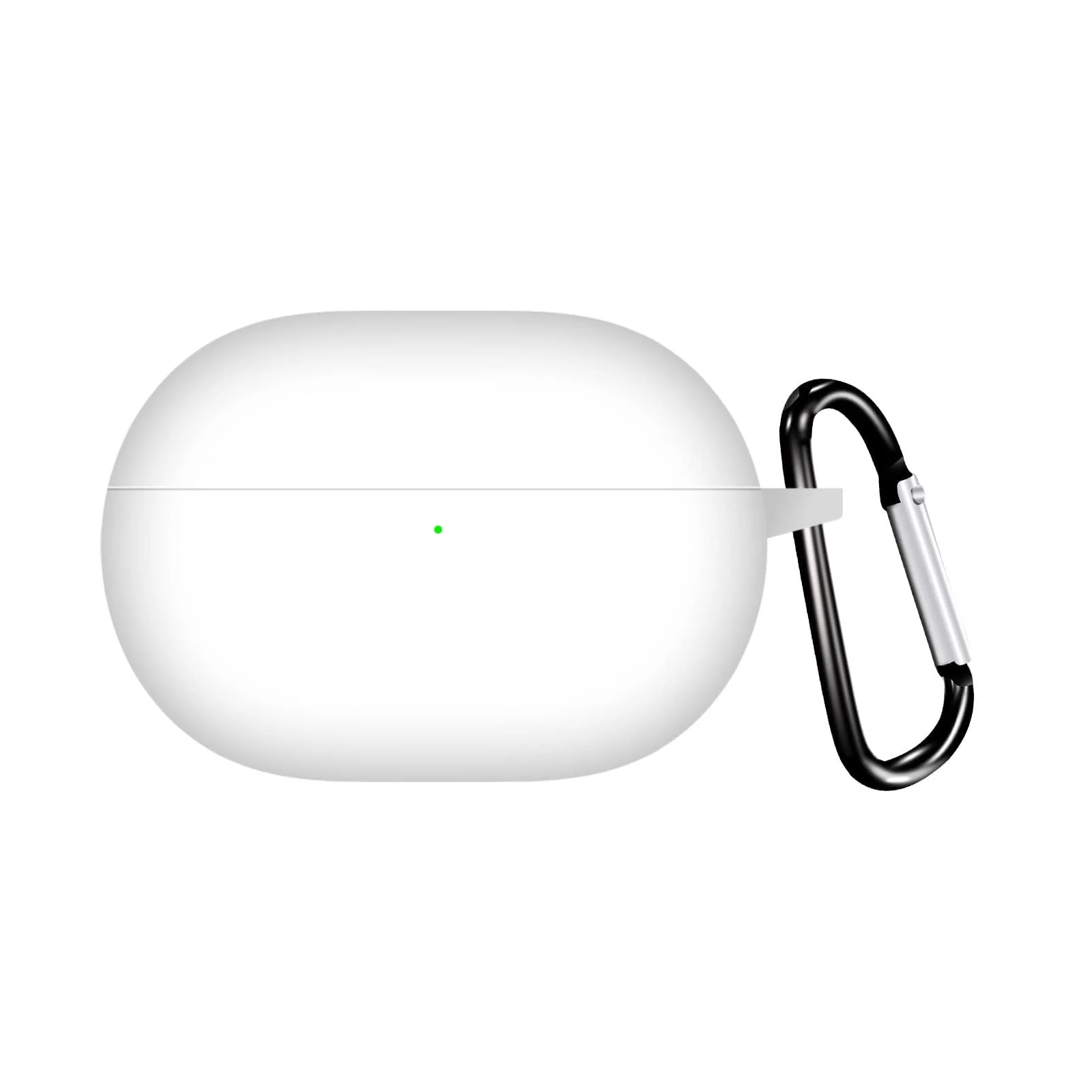 DL3 Mobilak Silicone Case Compatible with Oraimo Freepods Lite OTW 330 Earbuds, Soft Silicone Protective Case Cover, Shockproof Sleeve with Carabiner For Oraimo Freepods Lite - White