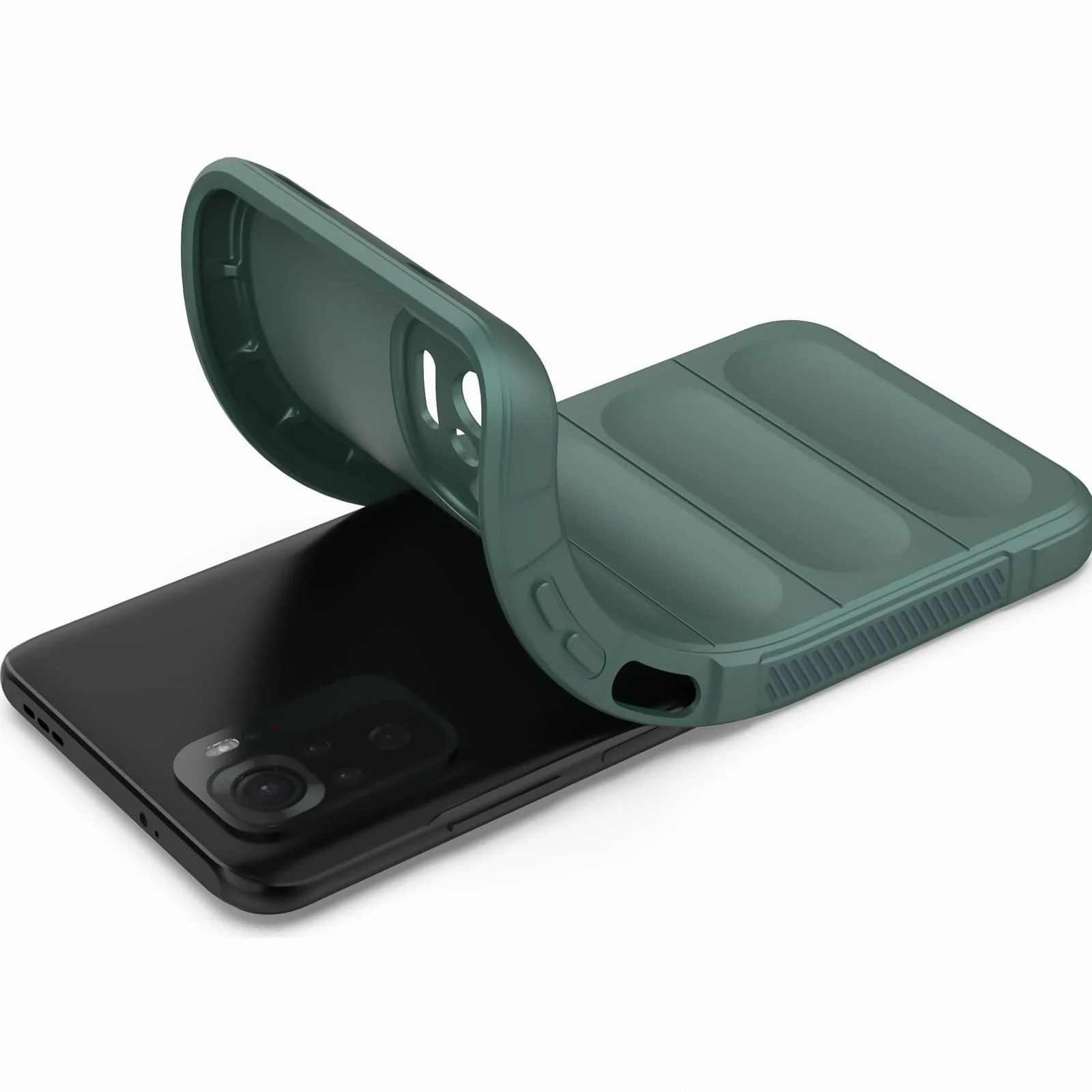 DL3 Mobilak Flexible Silicone and TPU Protective Case with Camera Protection for Xiaomi Redmi Note 10 4G / Note 10S - Green