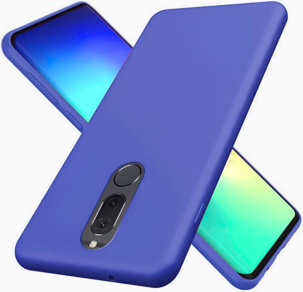 DL3 Mobilak Huawei Mate 10 Lite Case, Soft Flexible Silicone Gel Rubber Bumper Cover, Full Body Shockproof Protective Phone Case - Light Blue