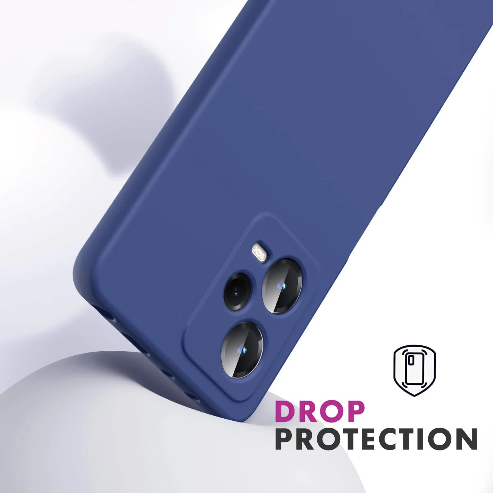 DL3 Mobilak Silicone Protective Case for Xiaomi Redmi Note 12 Pro + / 12 pro plus 5G, Shock-absorbing protection, Scratch-resistant surface, Soft microfiber lining - Blue