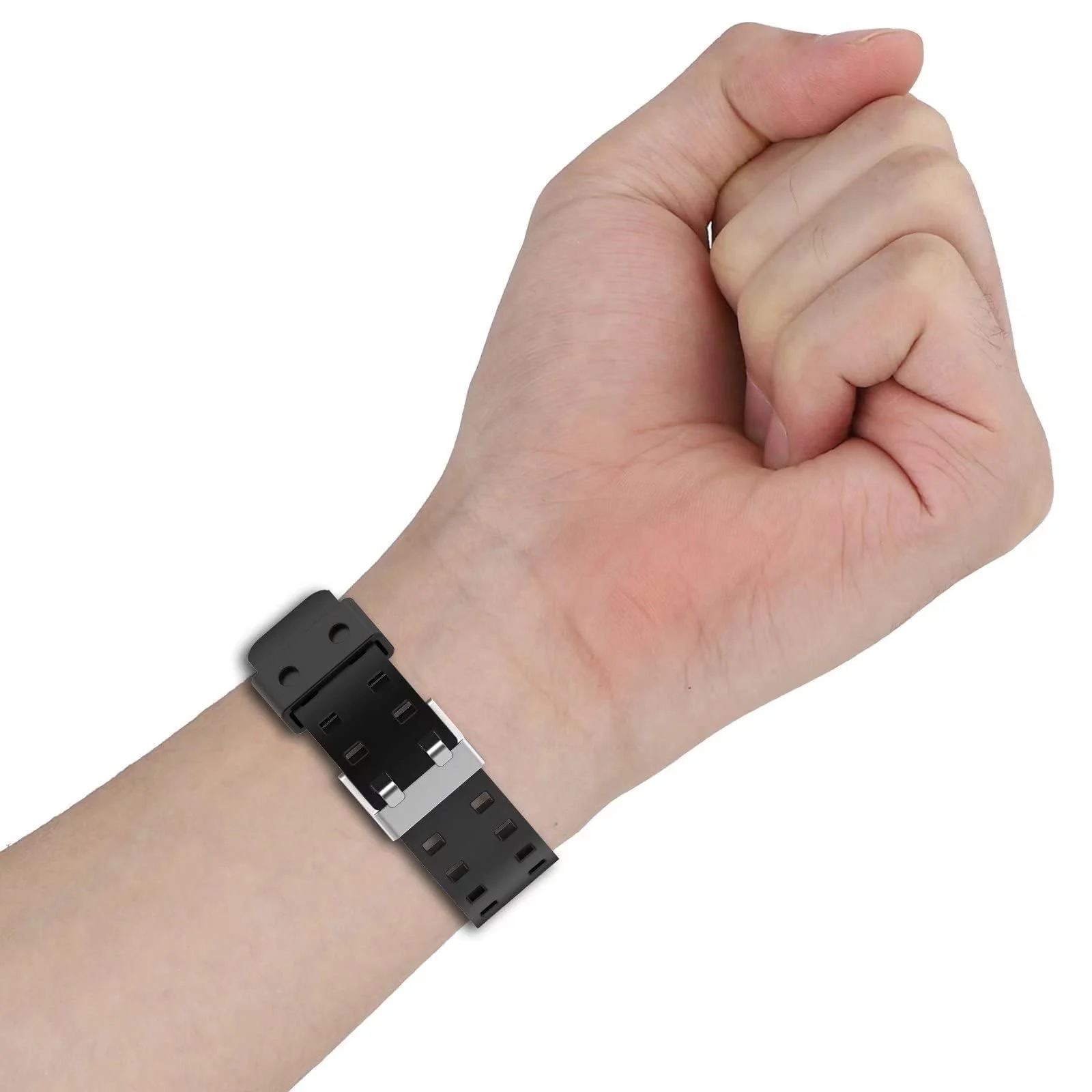 DL3 Mobilak Replacement Wrist Band Compatible with Xiaomi Redmi Watch 2 Lite/Mi Watch Lite/Poco Watch/Redmi Watch 2/Horloge 2, Adjustable Soft Silicone Wrist Strap with Cover - Black