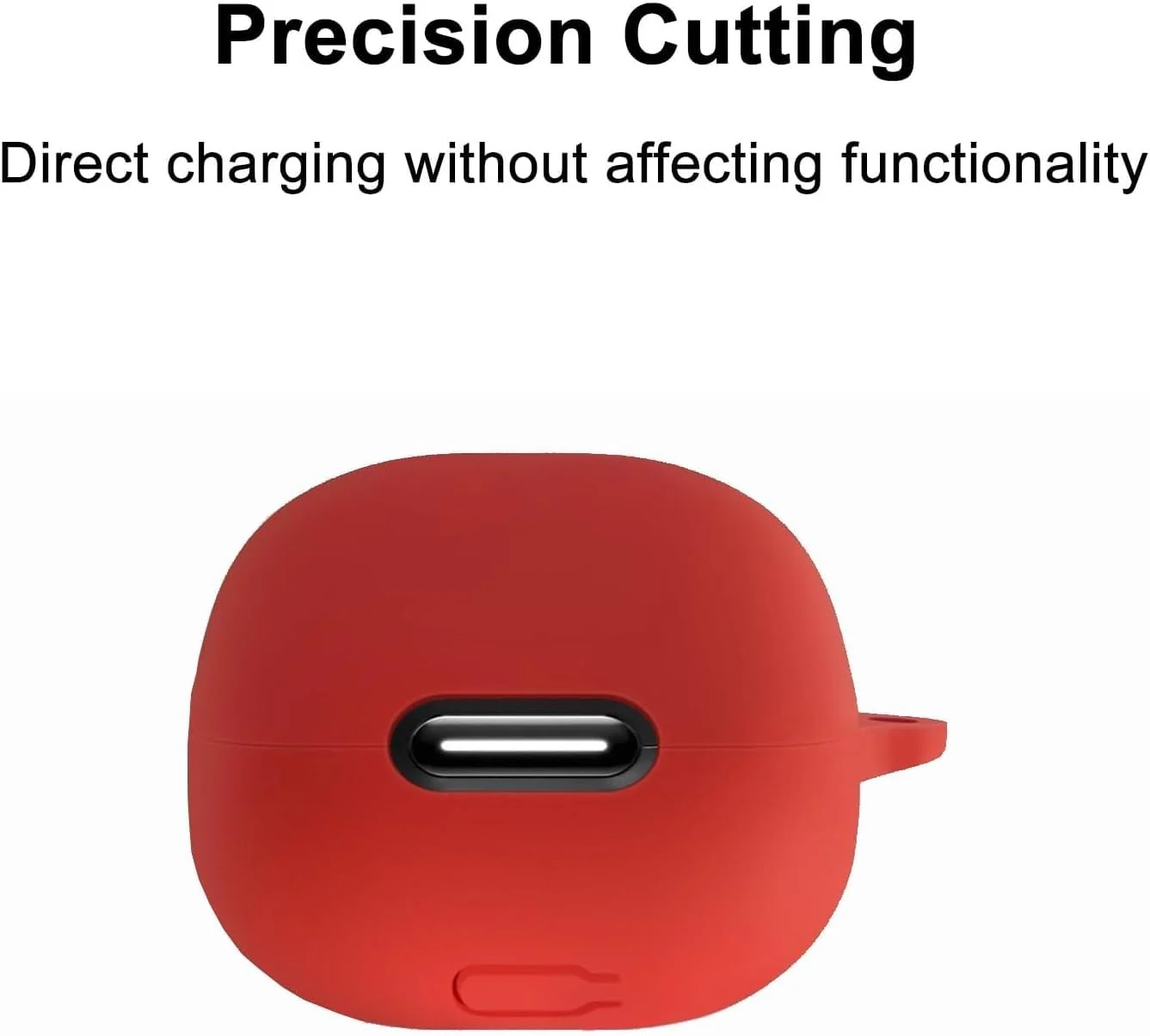 DL3 MOBILAK Silicone Case Compatible with Soundcore Liberty 4 NC Earbuds, Soft Silicone Protective Case Cover, Shockproof Sleeve with Carabiner - Red