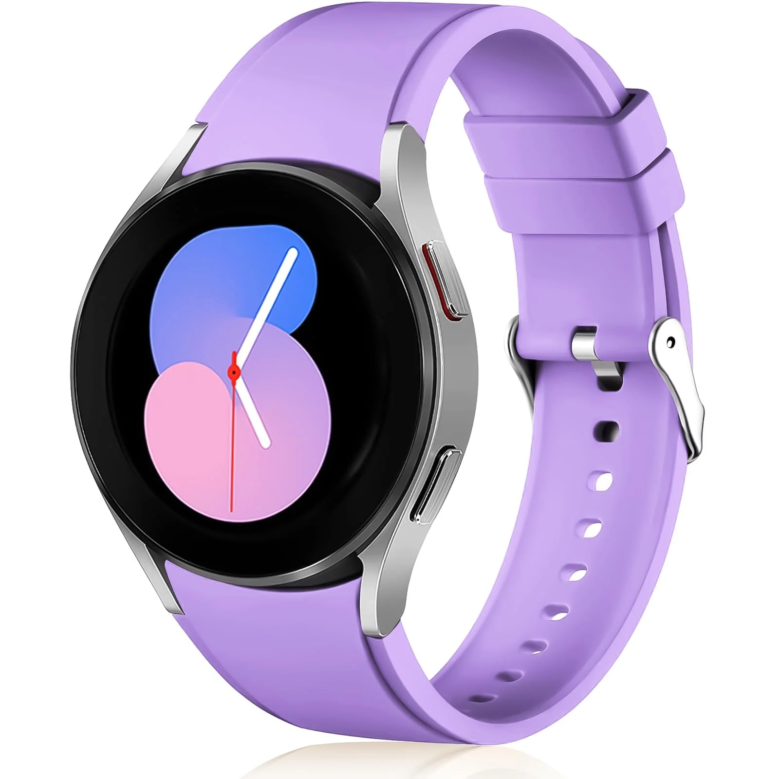 DL3 Mobilak No Gap Bands Compatible with Samsung Galaxy Watch 7 5 4 6 Band 44mm 40mm/Watch 5 Pro 45mm/Galaxy Watch 4 Classic 46mm 42mm Strap,20mm Quick Release Sport Replacement Bands for Women Men - Purple