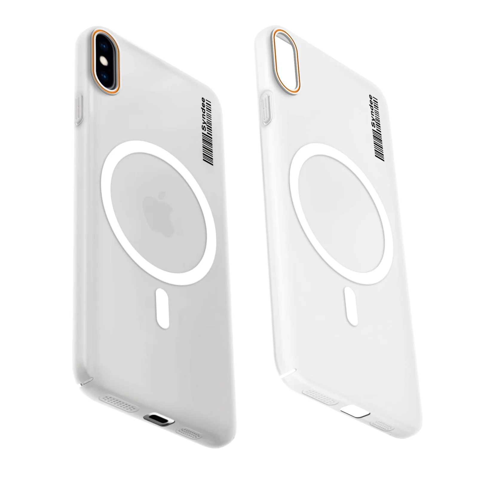 DL3 Mobilak Translucent Matte Case for iPhone X / iPhone XS, Compatible with MagSafe accessories, Shock-absorbing protection, Integrated ring holder - Clear