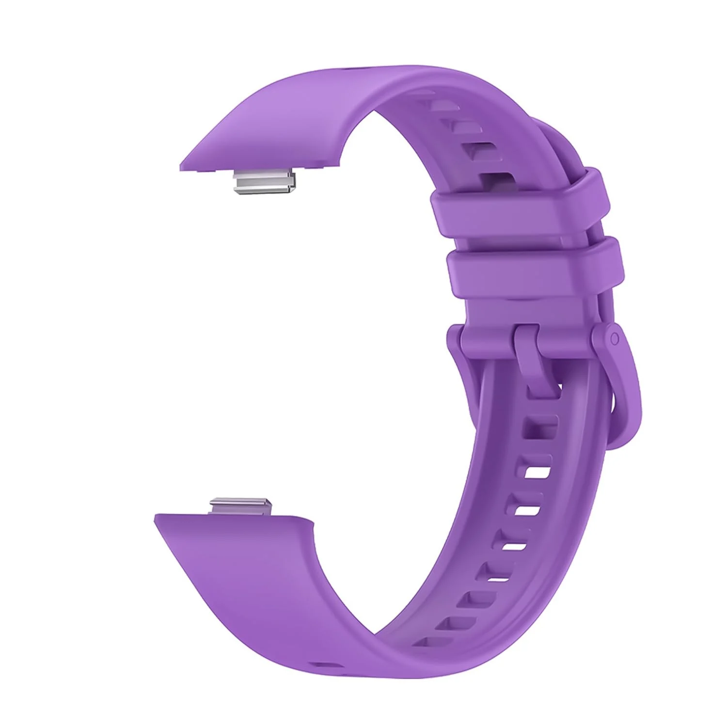 DL3 Mobilak Silicone Bracelet for Huawei Watch Fit 3/Watch Fit 4 Pro/Fit 4 Strap, Soft Silicone Sport Replacement Strap for Women/Men, Adjustable Waterproof Sports Band - Purple