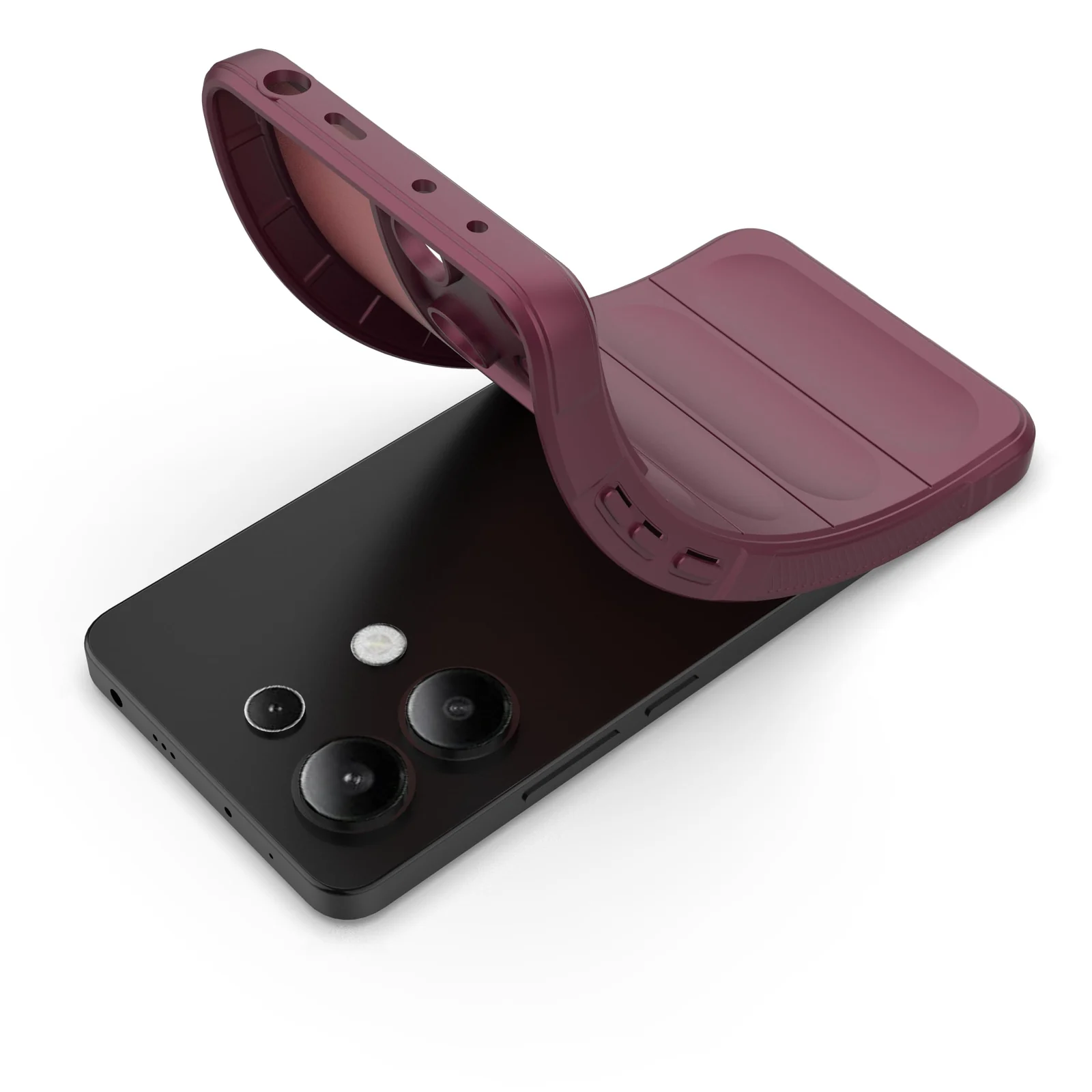 DL3 Mobilak Rugged Protective Case for Xiaomi Redmi Note 13 4G, Camera protection, Shock-absorbing protection, Non-slip grip - Wine Red