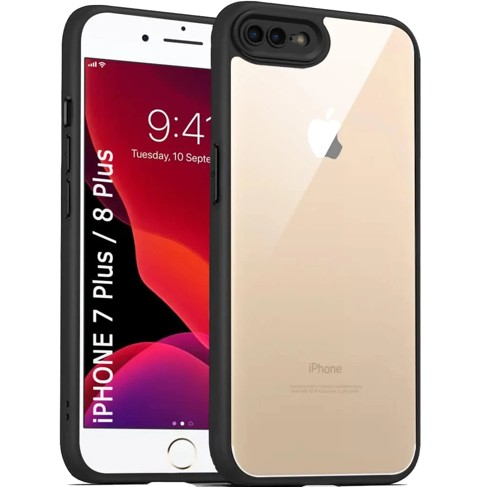 DL3 Mobilak Clear Protective Case for iPhone 7 Plus / iPhone 8 Plus - Black